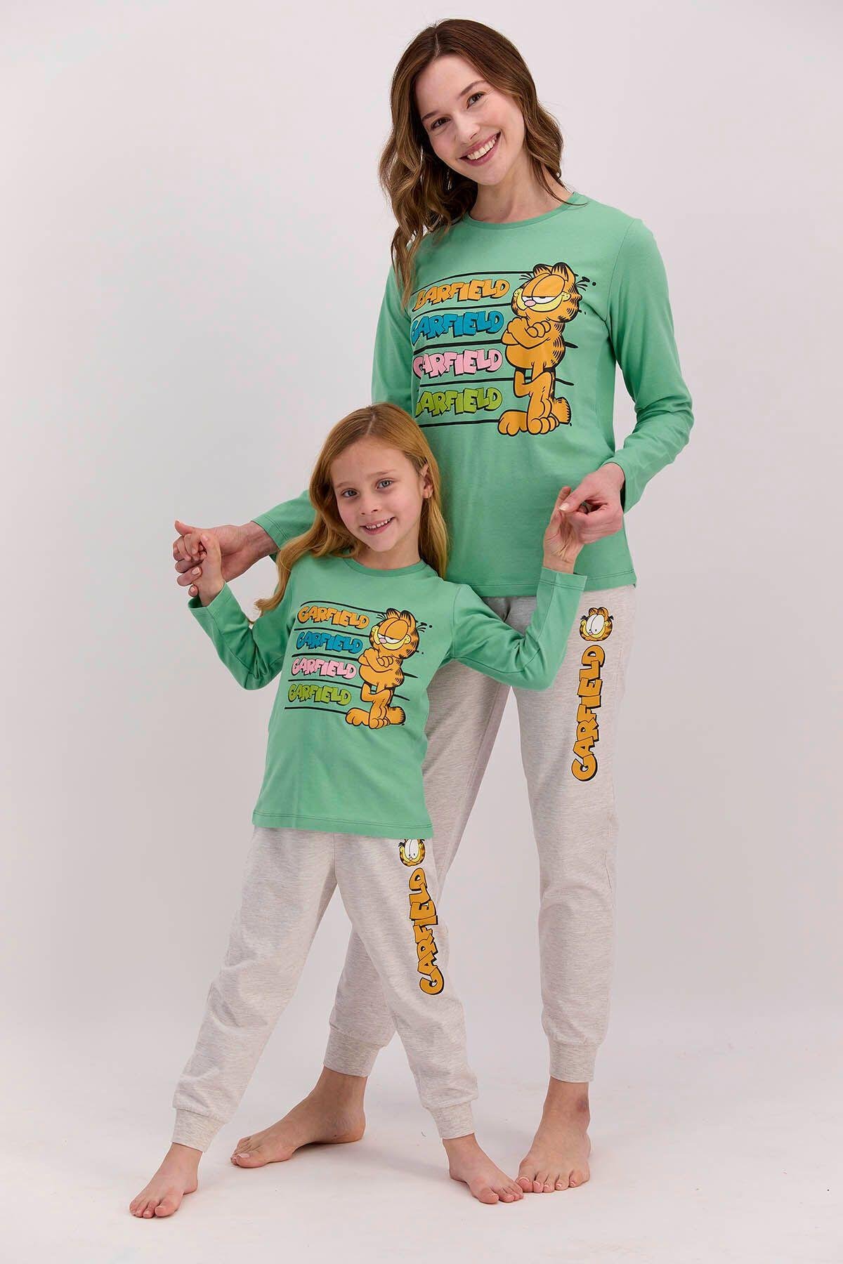 Lisanslı Mint Yeşili Kız Çocuk Pijama Takımı