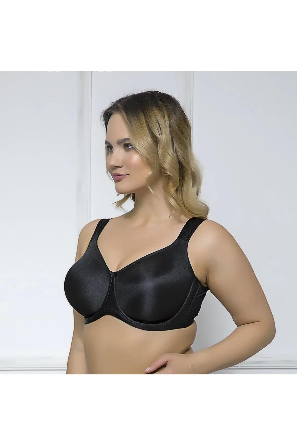 MOONLİGHT 2119 Siyah Renk Balenli Minimizer Toparlayıcı Sütyen