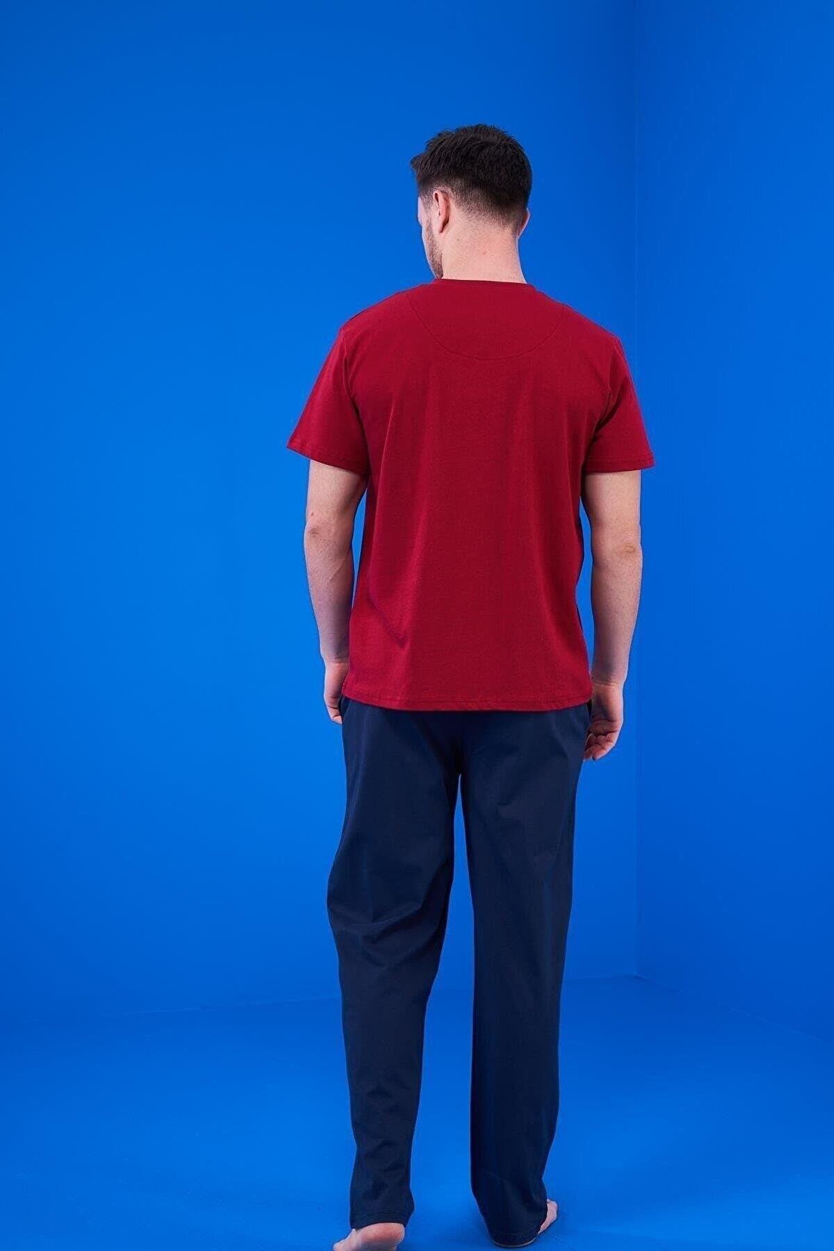 Pjs 23325 Erkek Patlı Şortlu Pijama Takım 3'lü