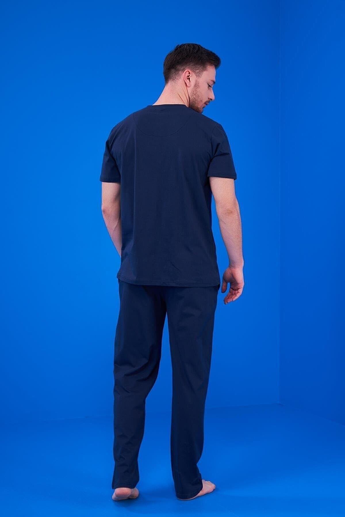 Pjs 23325 Erkek Patlı Şortlu Pijama Takım 3'lü