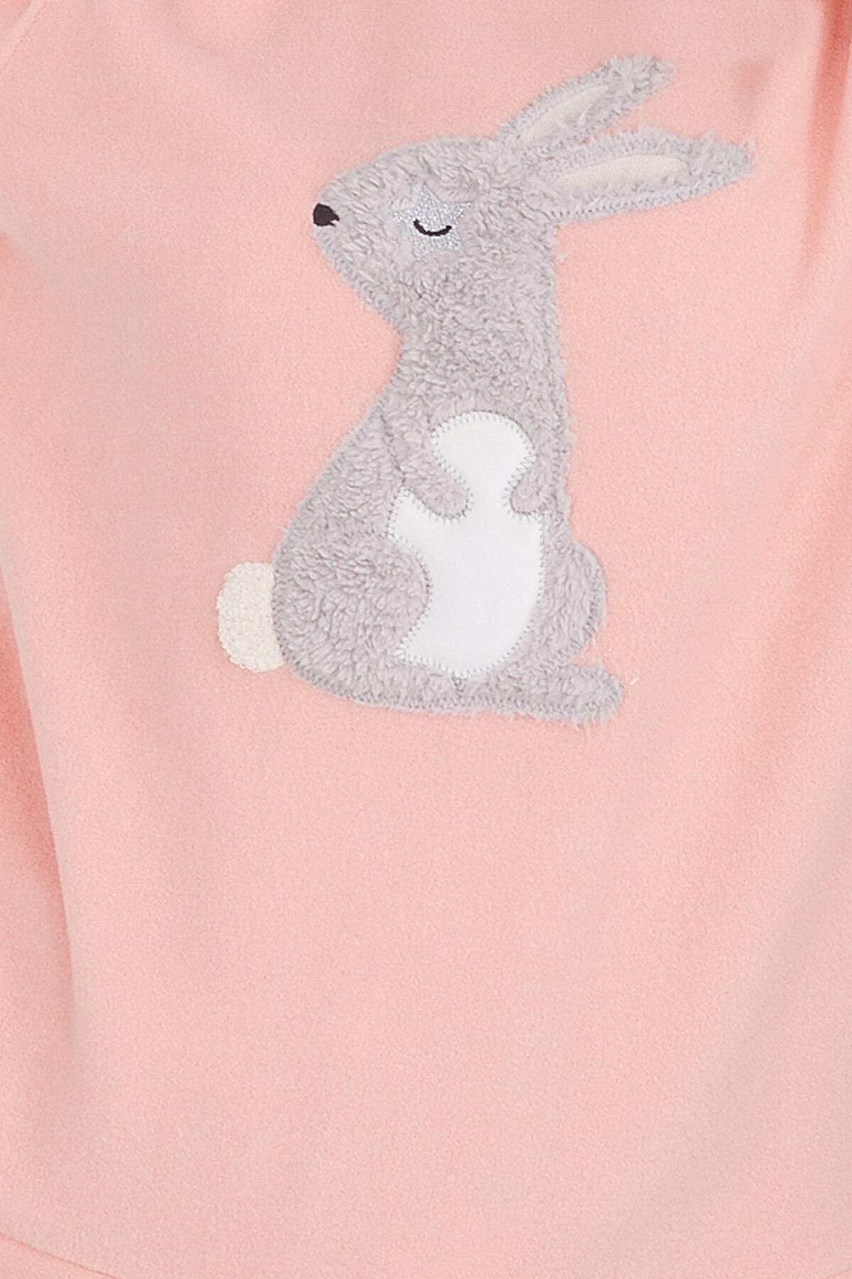 Rabbit Star Pembe Kadın Uzun Kol Pijama Takım