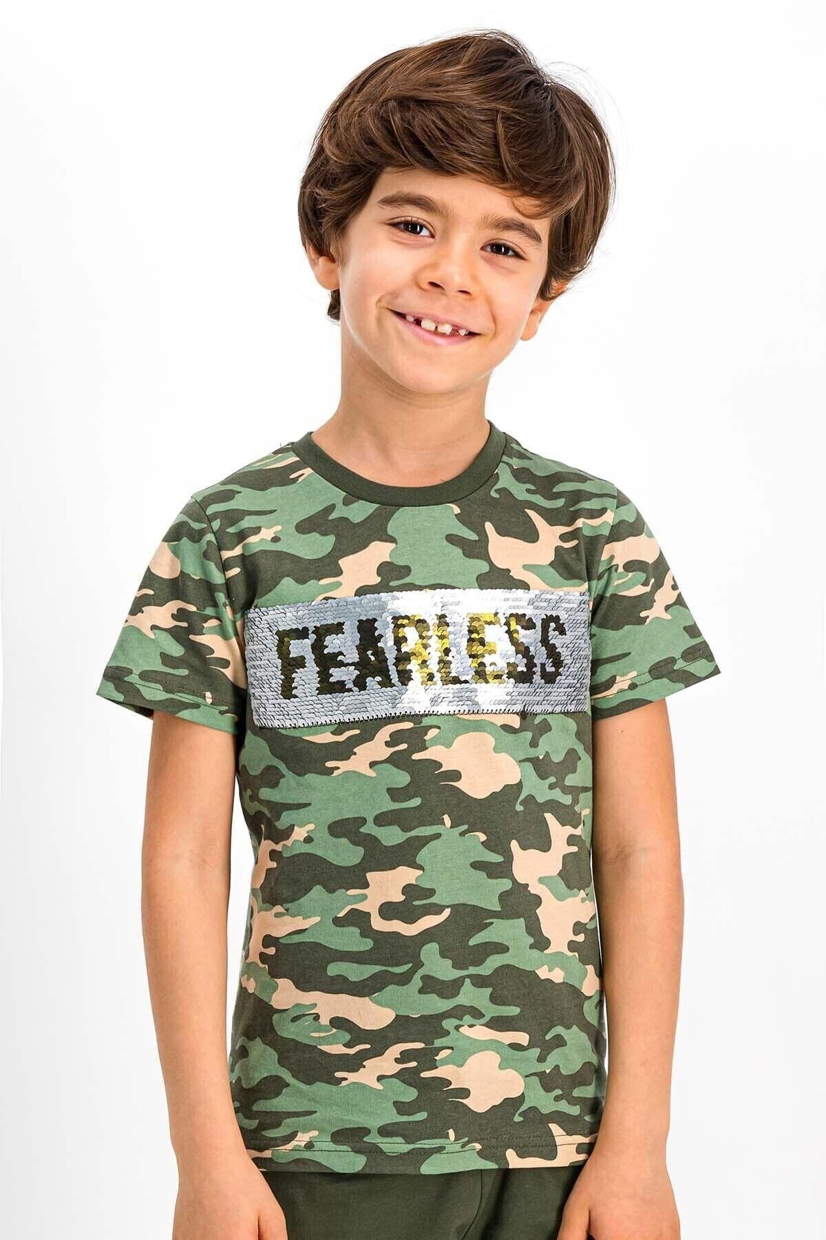 Rolypoly Awesome Açık Haki Erkek Çocuk Pijama Takımı