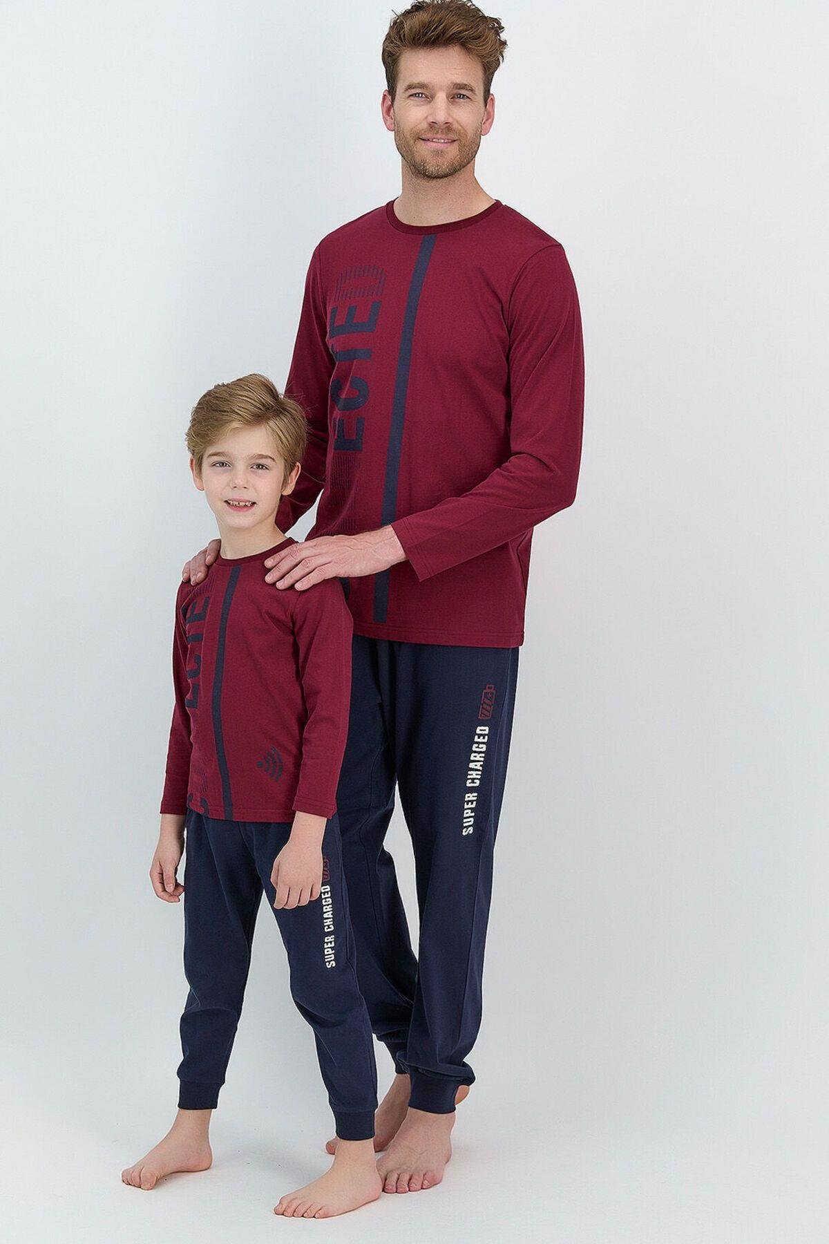 Rolypoly Connected Bordo Erkek Çocuk Pijama Takımı