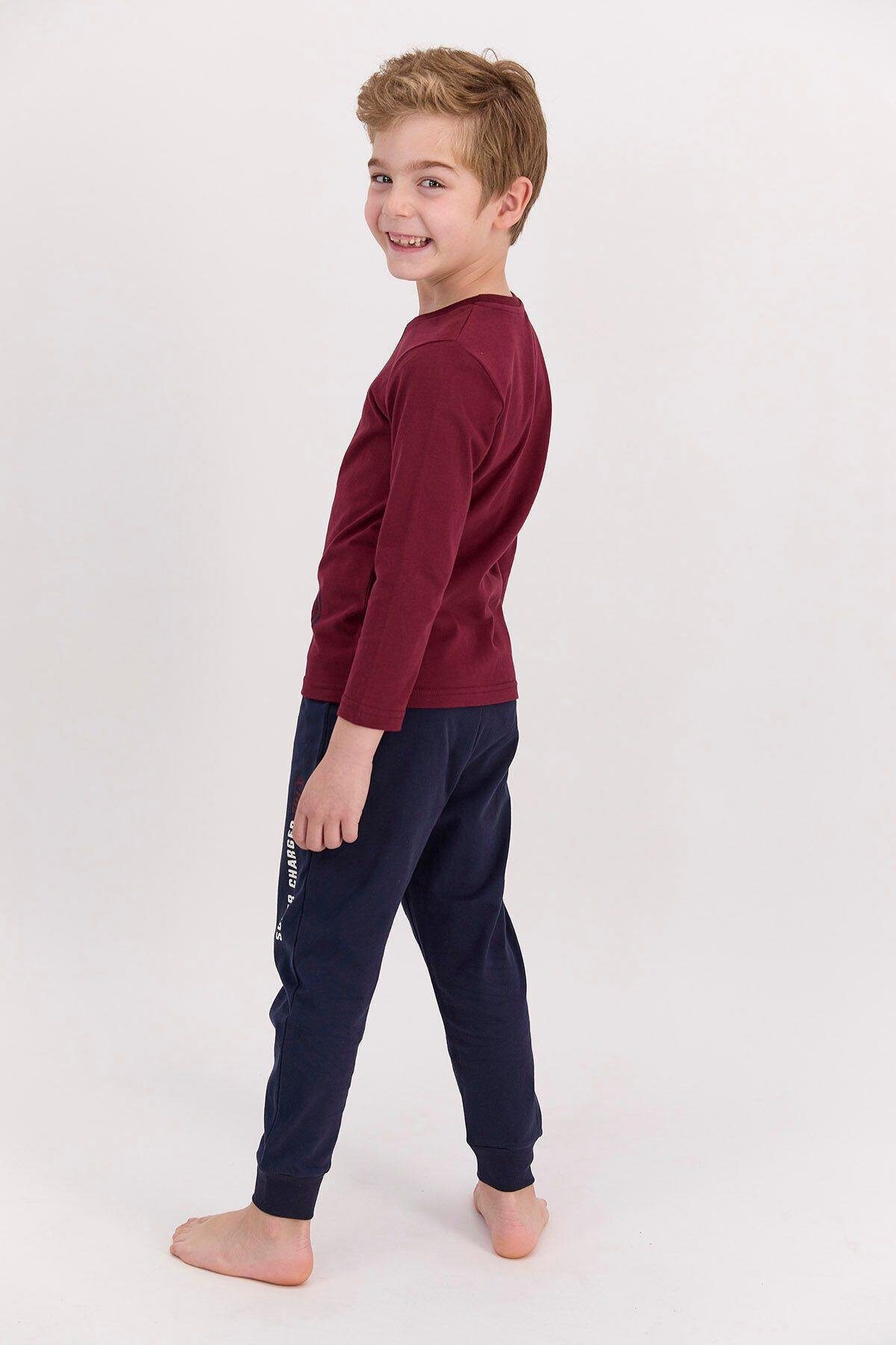 Rolypoly Connected Bordo Erkek Çocuk Pijama Takımı