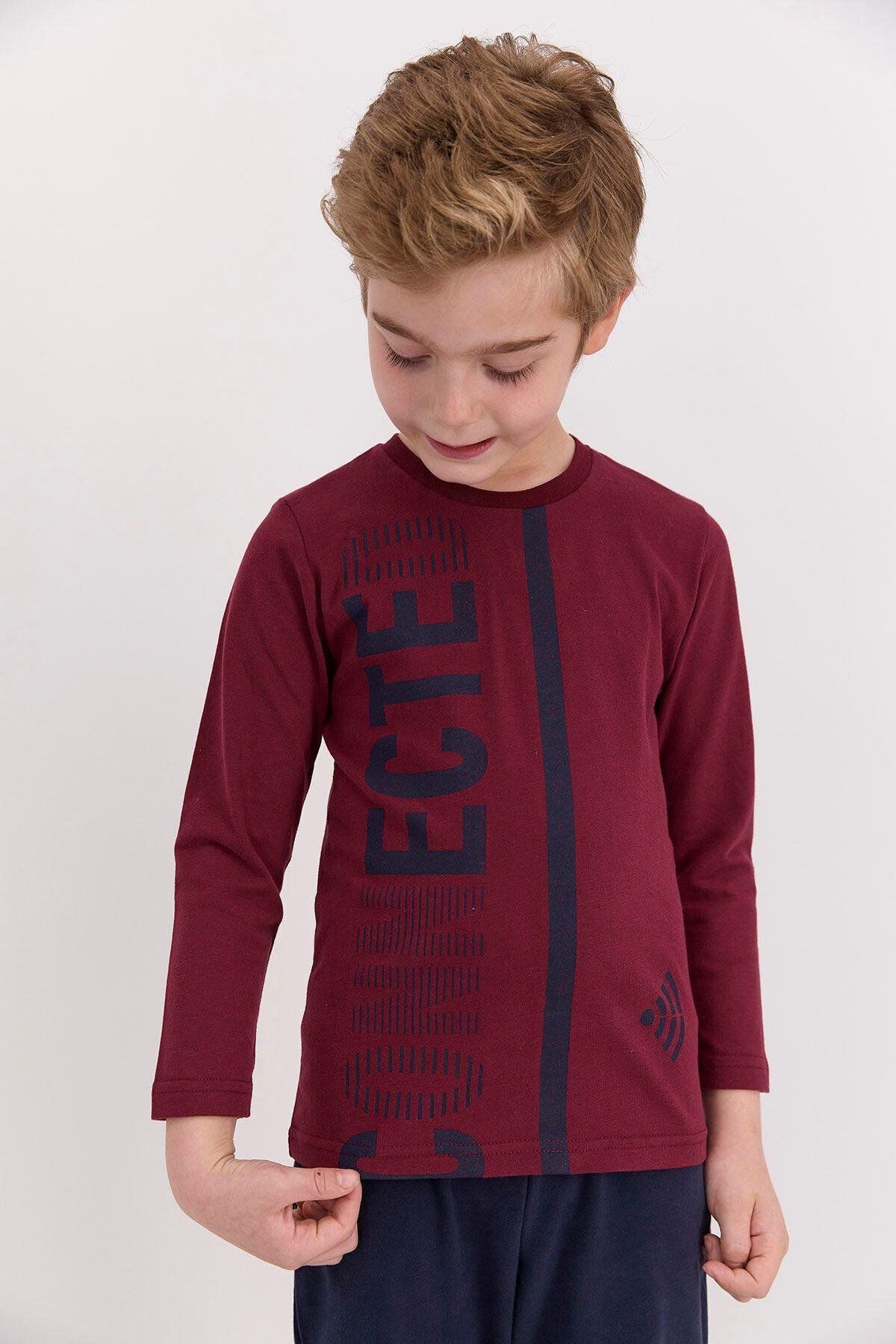 Rolypoly Connected Bordo Erkek Çocuk Pijama Takımı