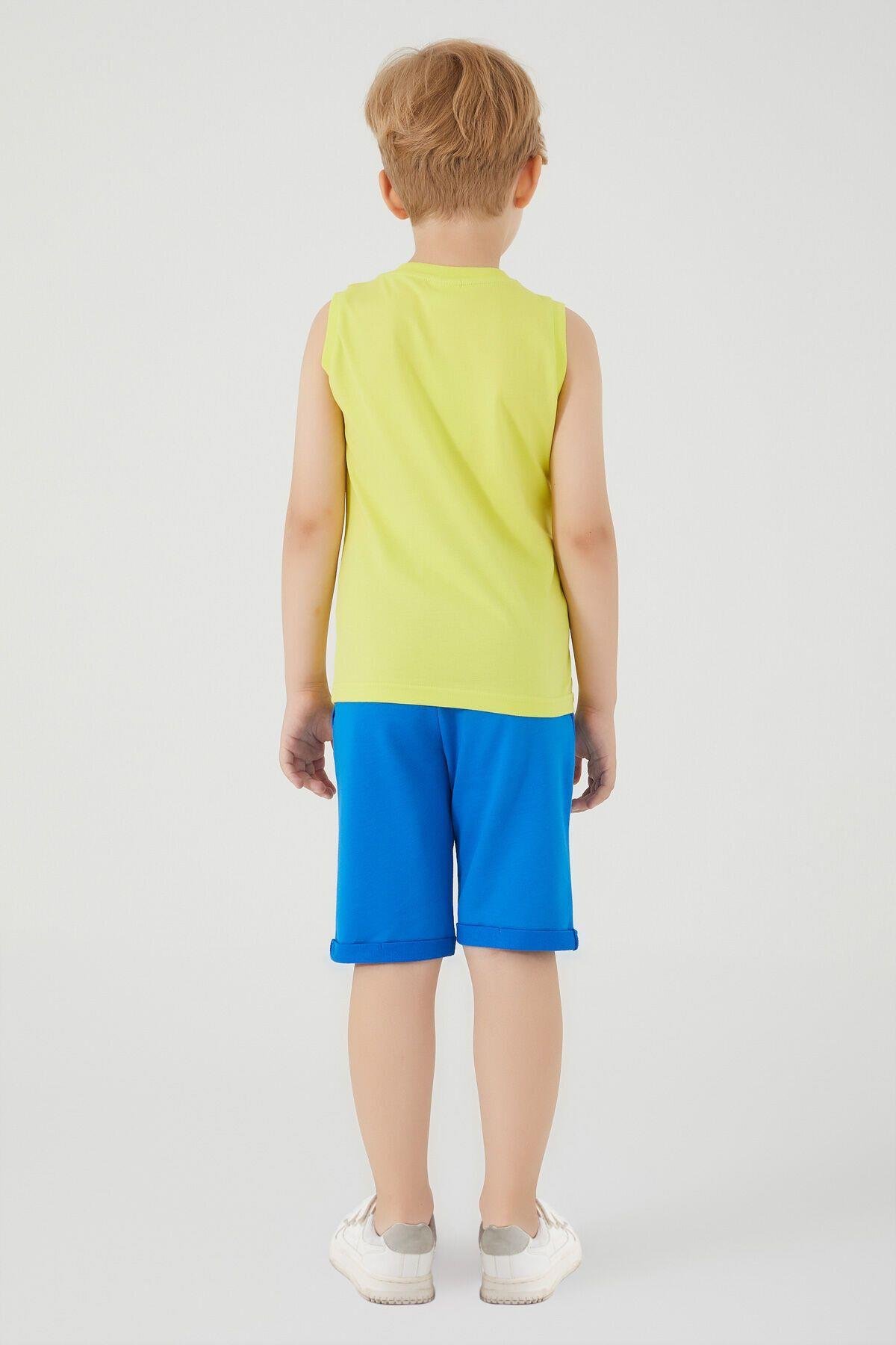 Rolypoly Crocodile Pattern Yeşil Erkek Çocuk Bermuda Takım