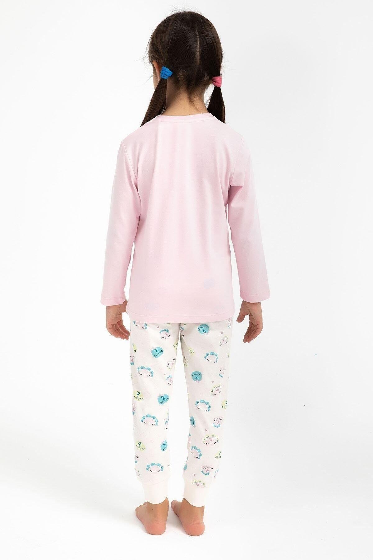 Rolypoly Cute Animals Açık Pembe Kız Çocuk Pijama Takımı