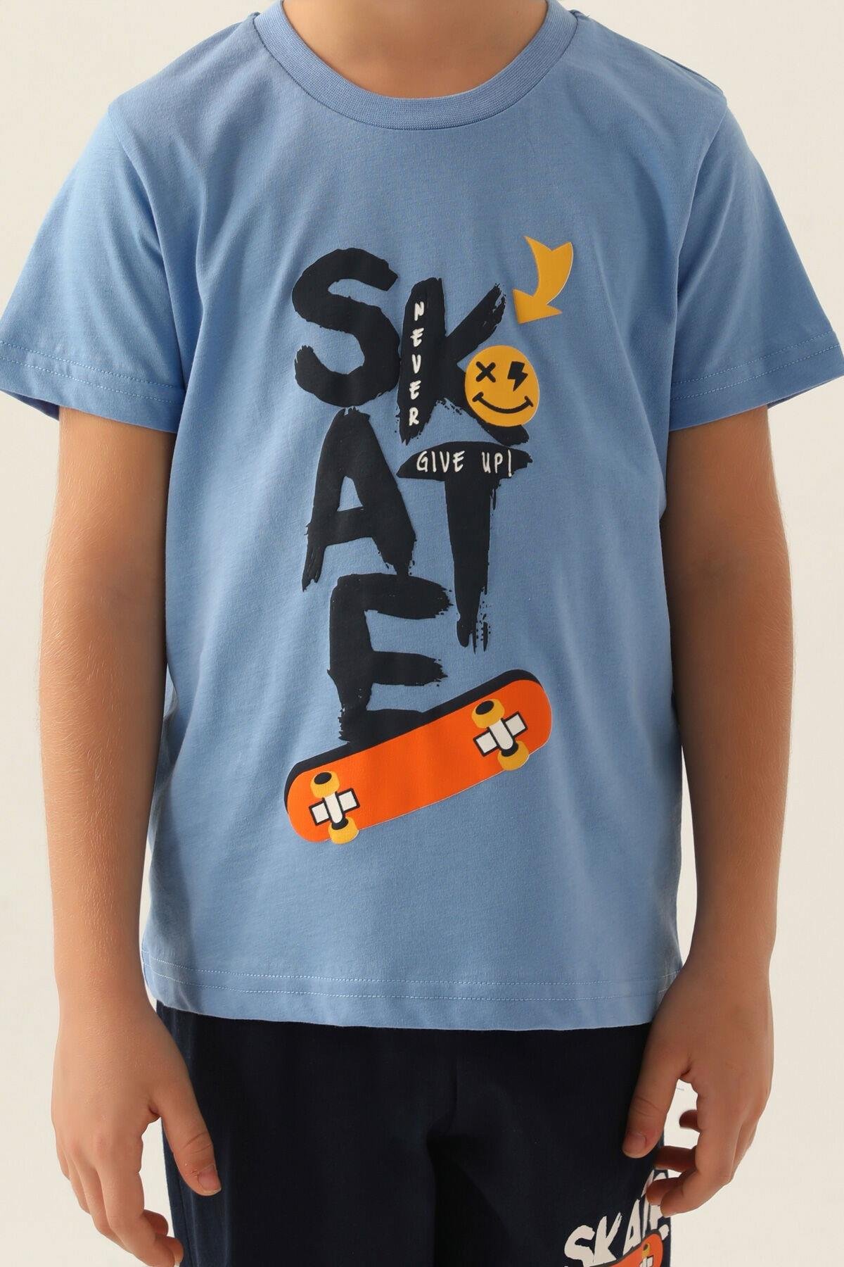 Rolypoly Erkek Çocuk Yeşil Kısa Kol Pijama Takım Garson Boy