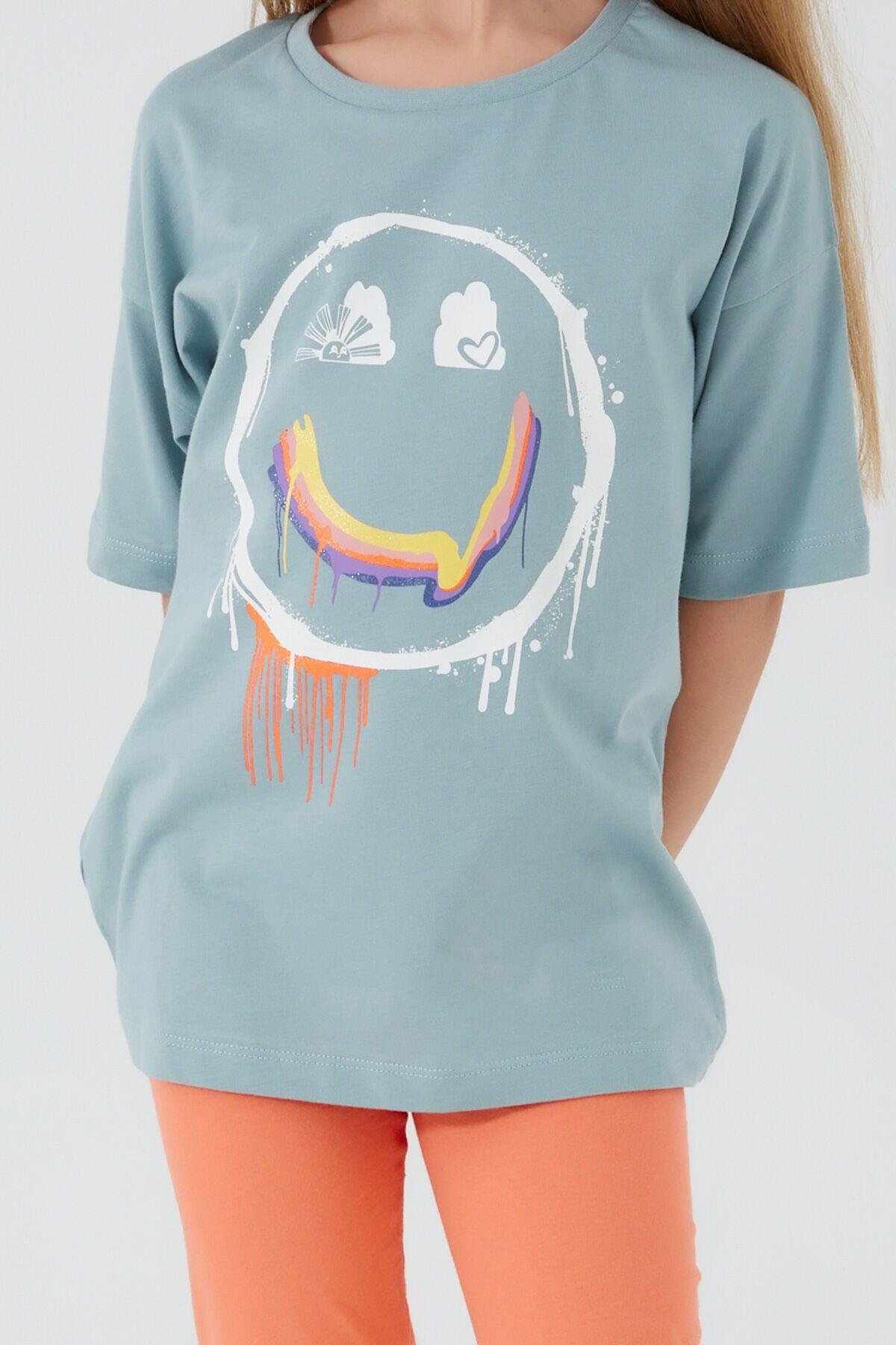 Rolypoly Happy Smile Yeşil Kız Çocuk Bermuda Takım