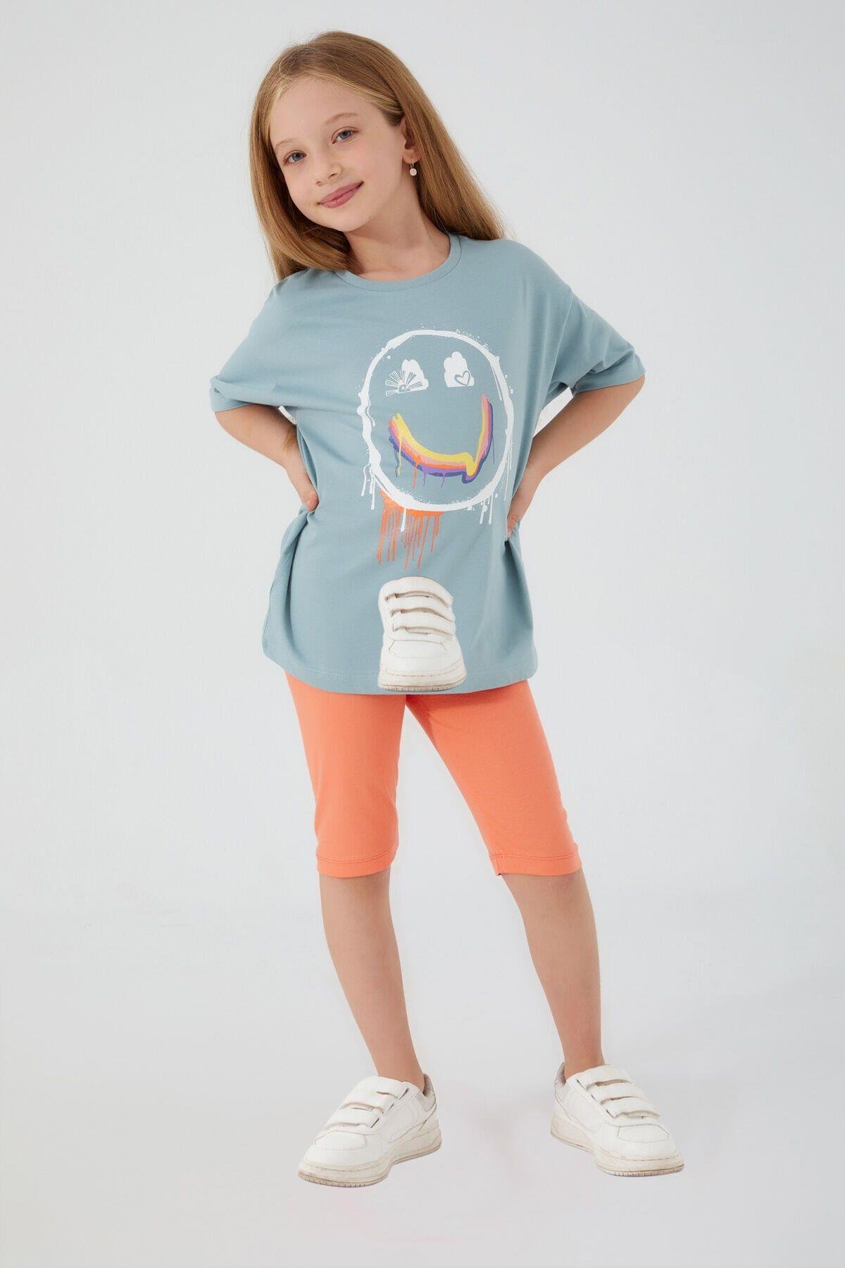 Rolypoly Happy Smile Yeşil Kız Çocuk Bermuda Takım