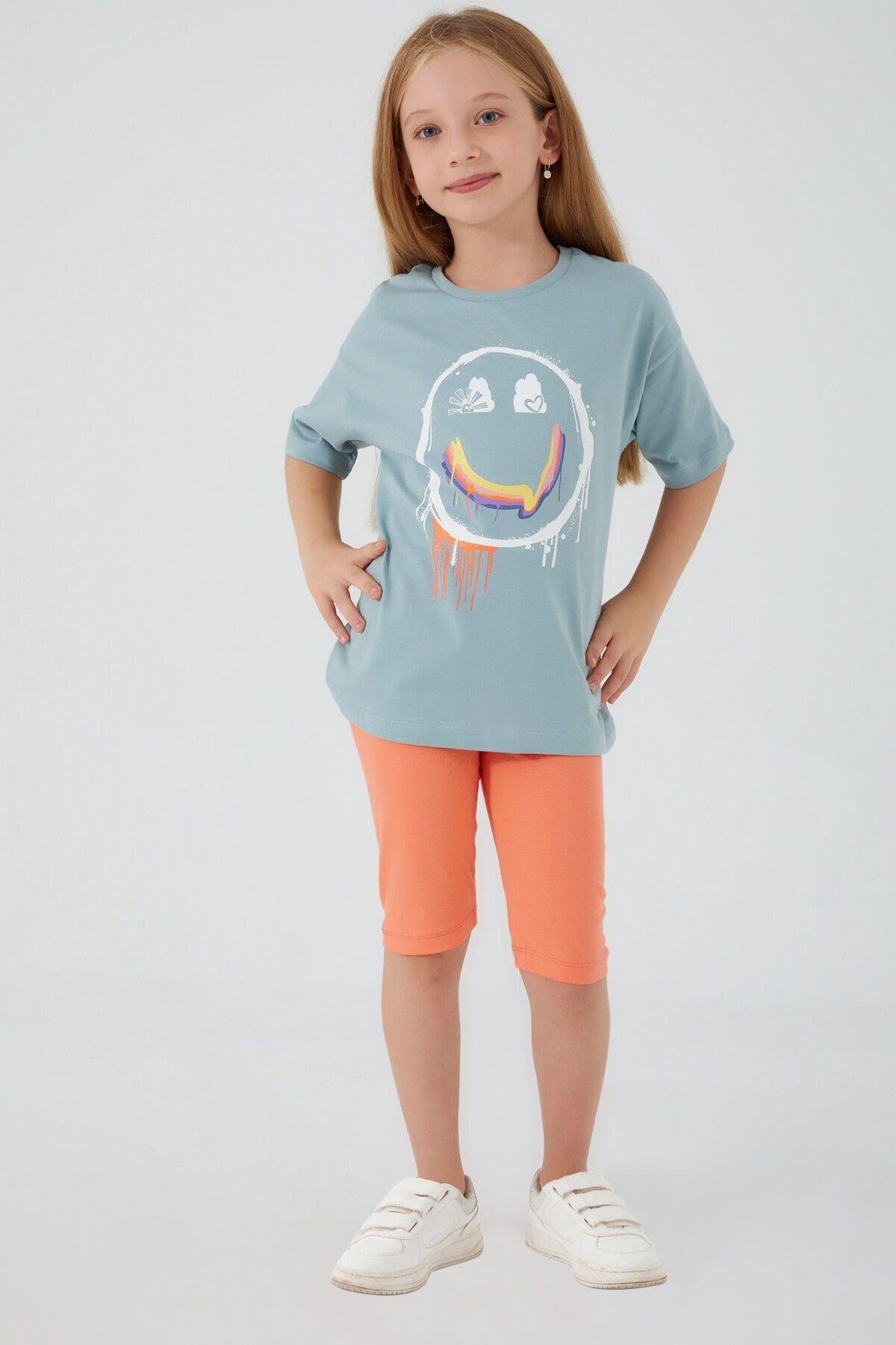 Rolypoly Happy Smile Yeşil Kız Çocuk Bermuda Takım