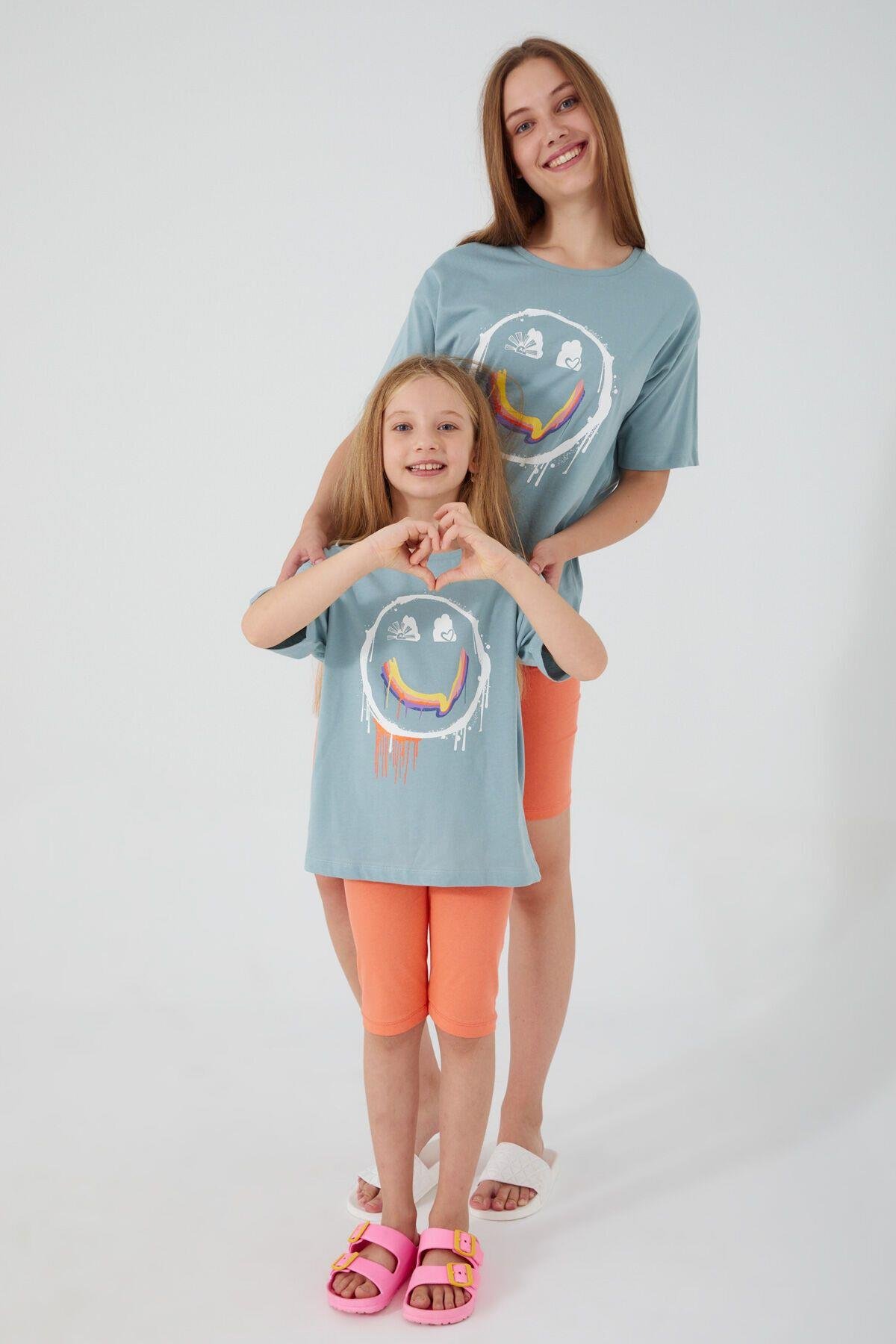 Rolypoly Happy Smile Yeşil Kız Çocuk Bermuda Takım