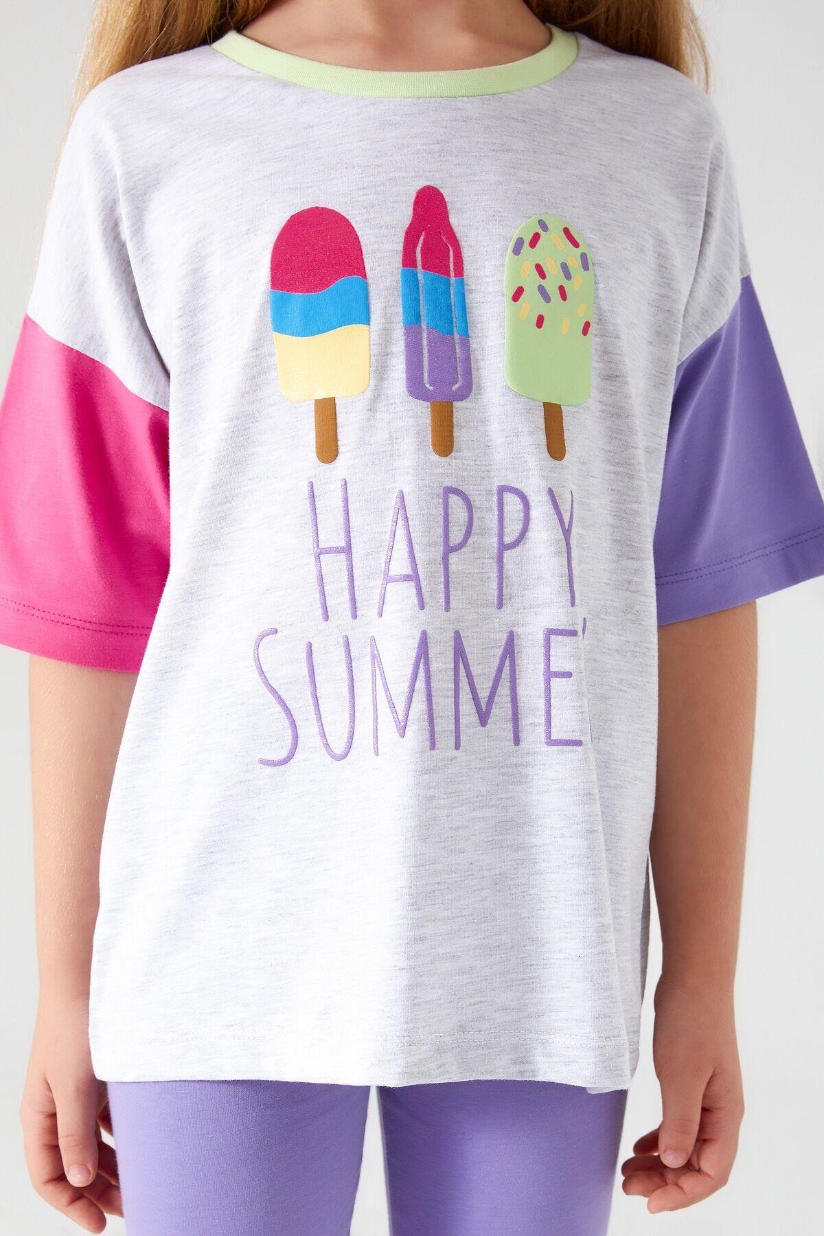Rolypoly Happy Summer Kar Melanj Kız Çocuk Tayt Takım