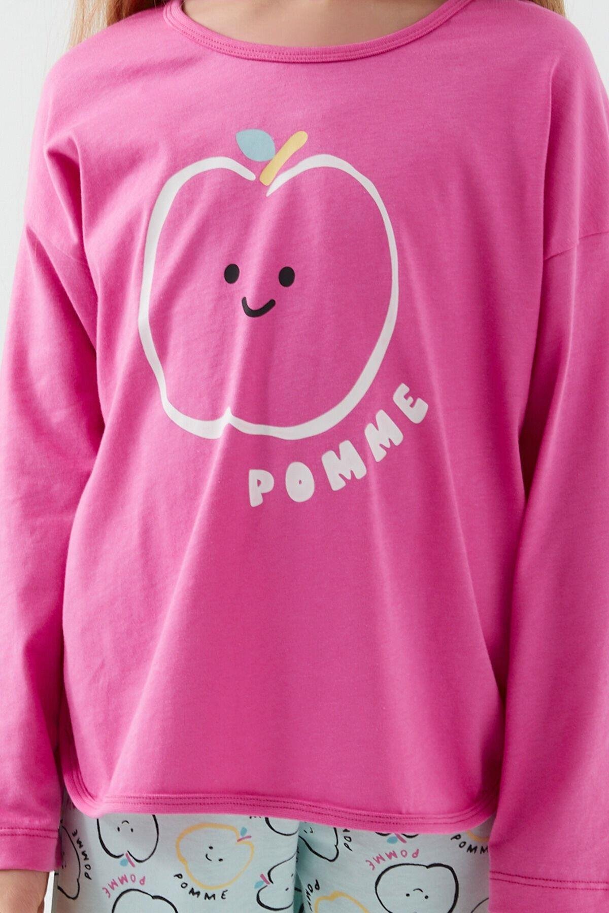 Rolypoly Pomme Applepembe Kız Çocuk Uzun Kol Pijama Takım