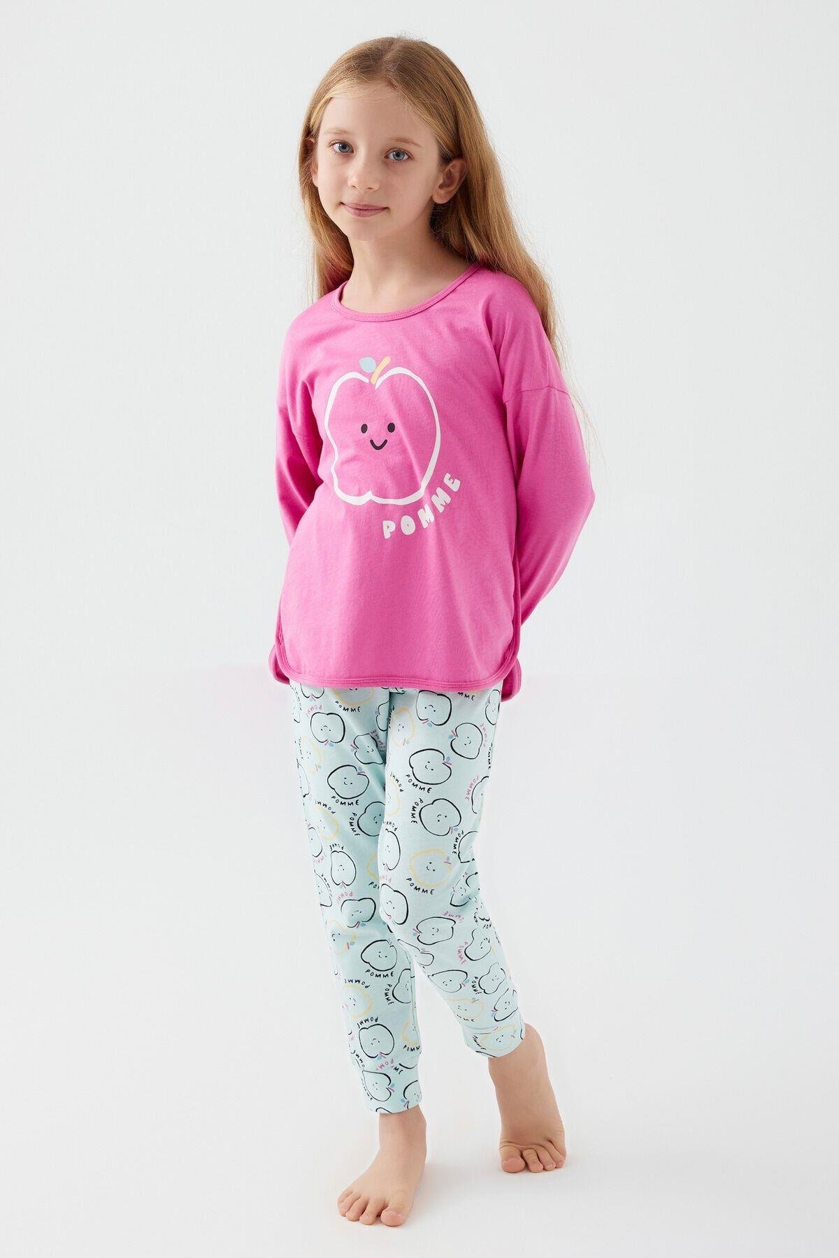 Rolypoly Pomme Applepembe Kız Çocuk Uzun Kol Pijama Takım
