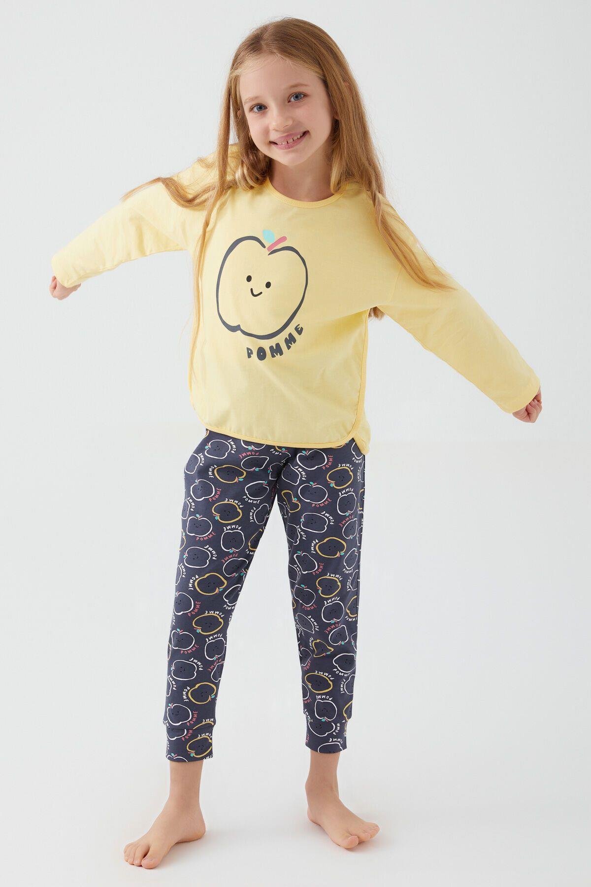 Rolypoly Pomme Applepembe Kız Çocuk Uzun Kol Pijama Takım