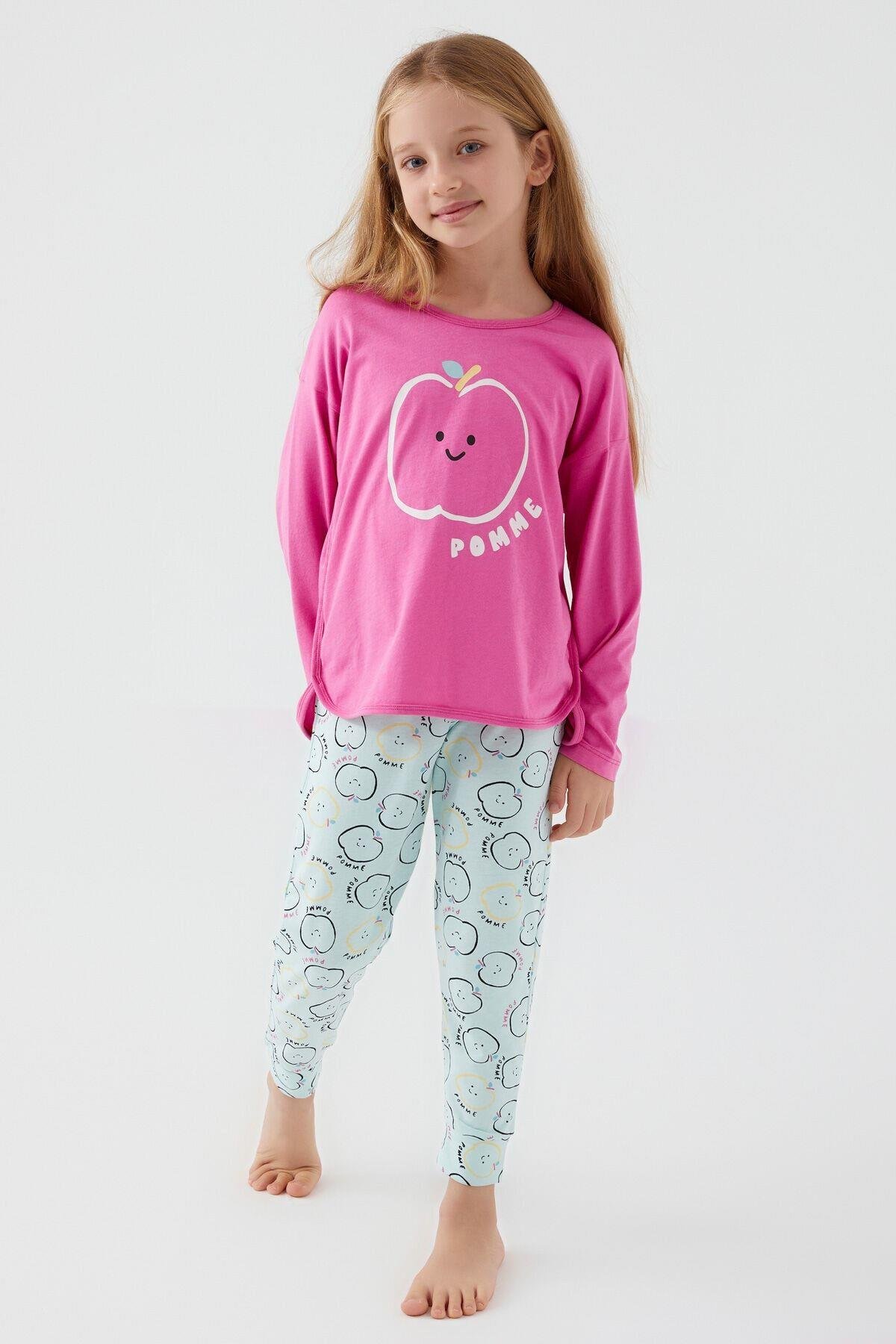 Rolypoly Pomme Applepembe Kız Çocuk Uzun Kol Pijama Takım