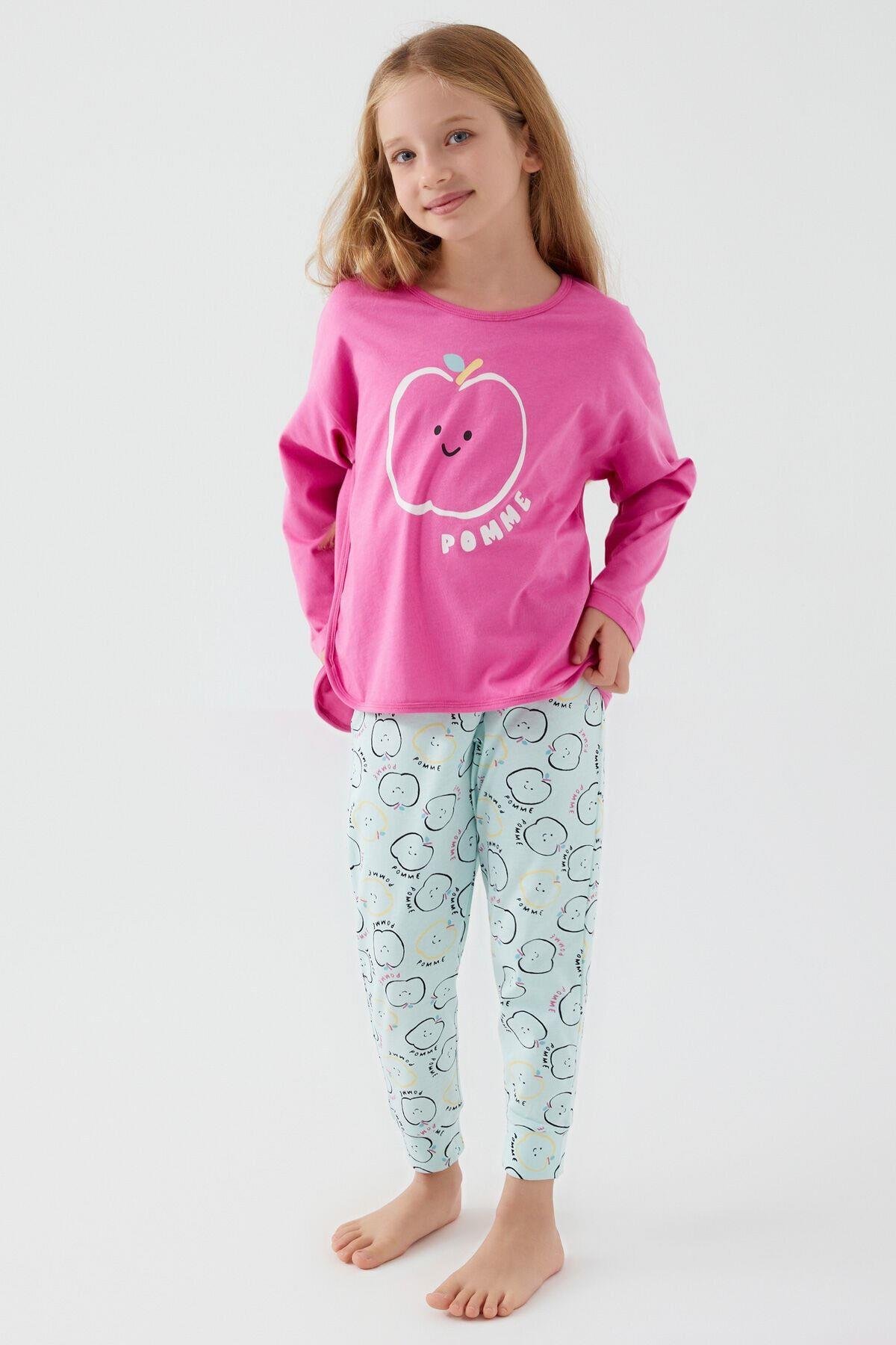 Rolypoly Pomme Applepembe Kız Çocuk Uzun Kol Pijama Takım