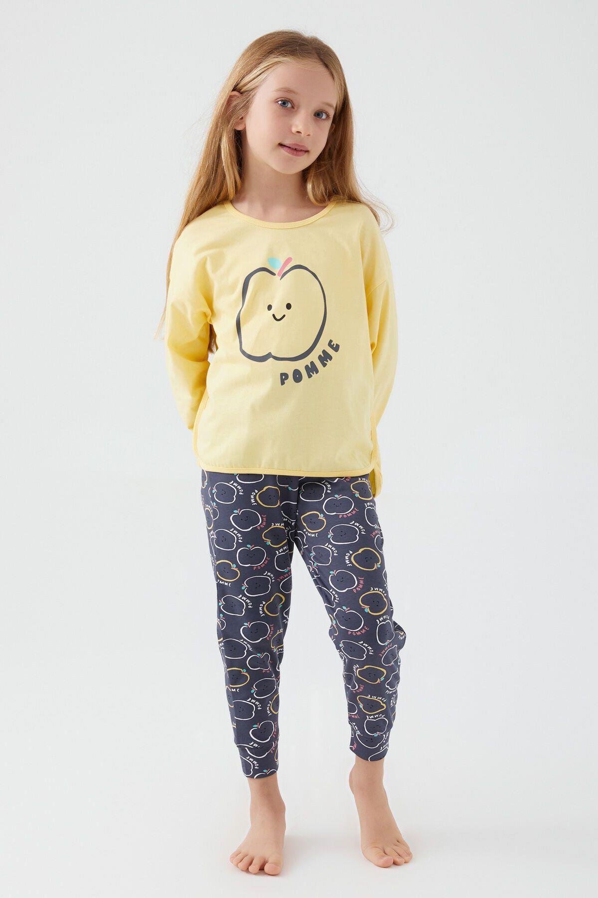 Rolypoly Pomme Applepembe Kız Çocuk Uzun Kol Pijama Takım