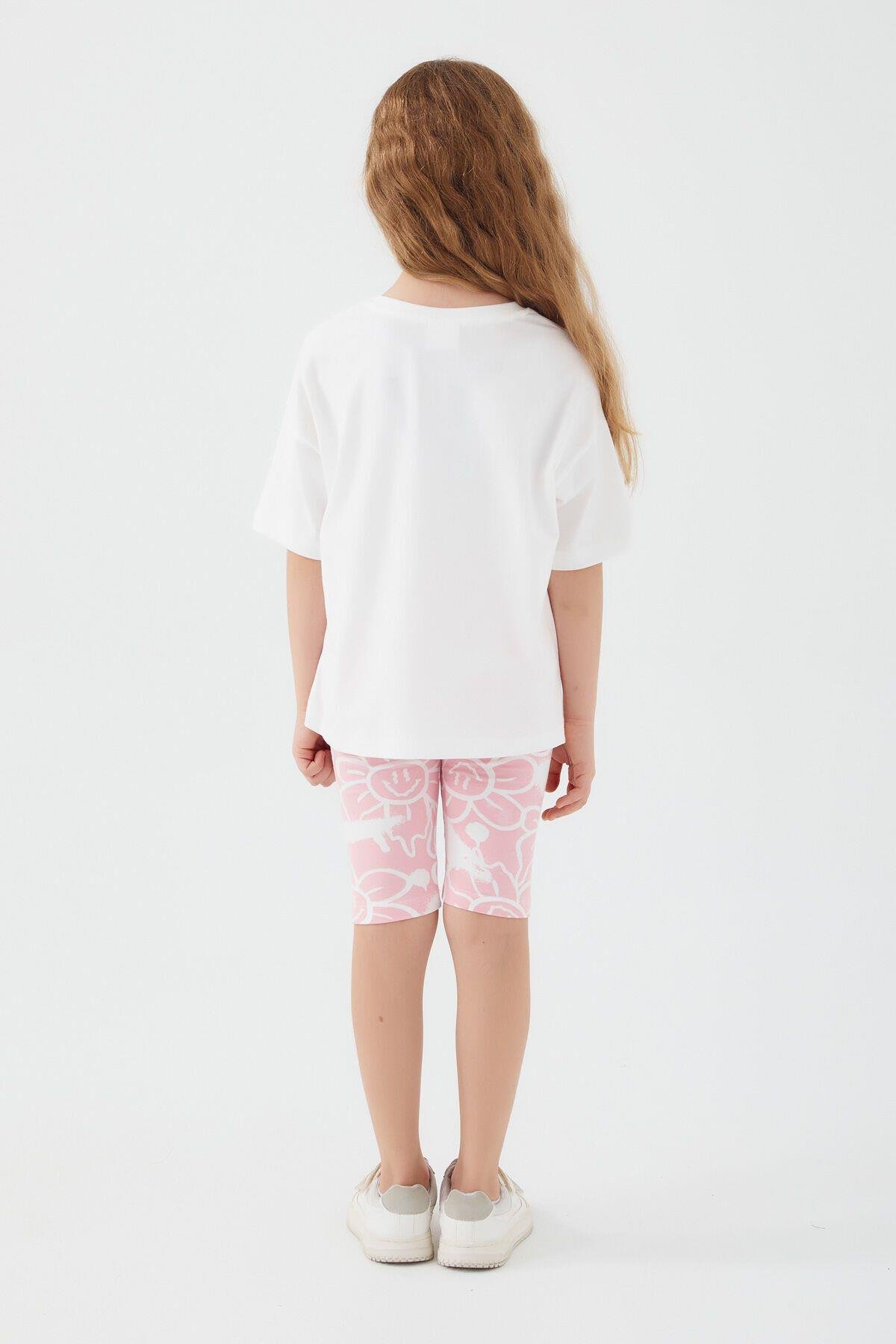 Rolypoly Summer Krem Kız Çocuk Bermuda Takım