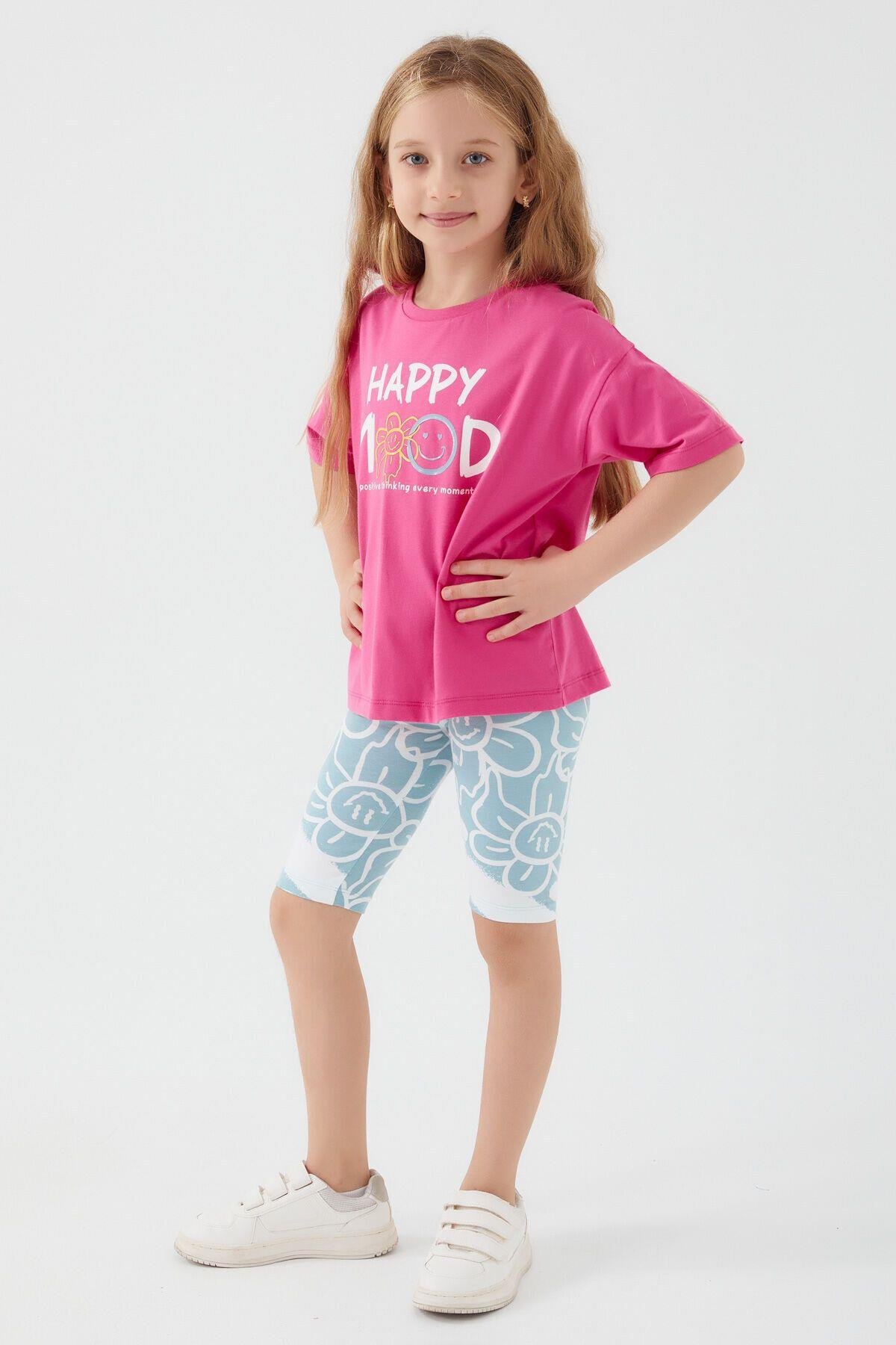 Rolypoly Summer Krem Kız Çocuk Bermuda Takım