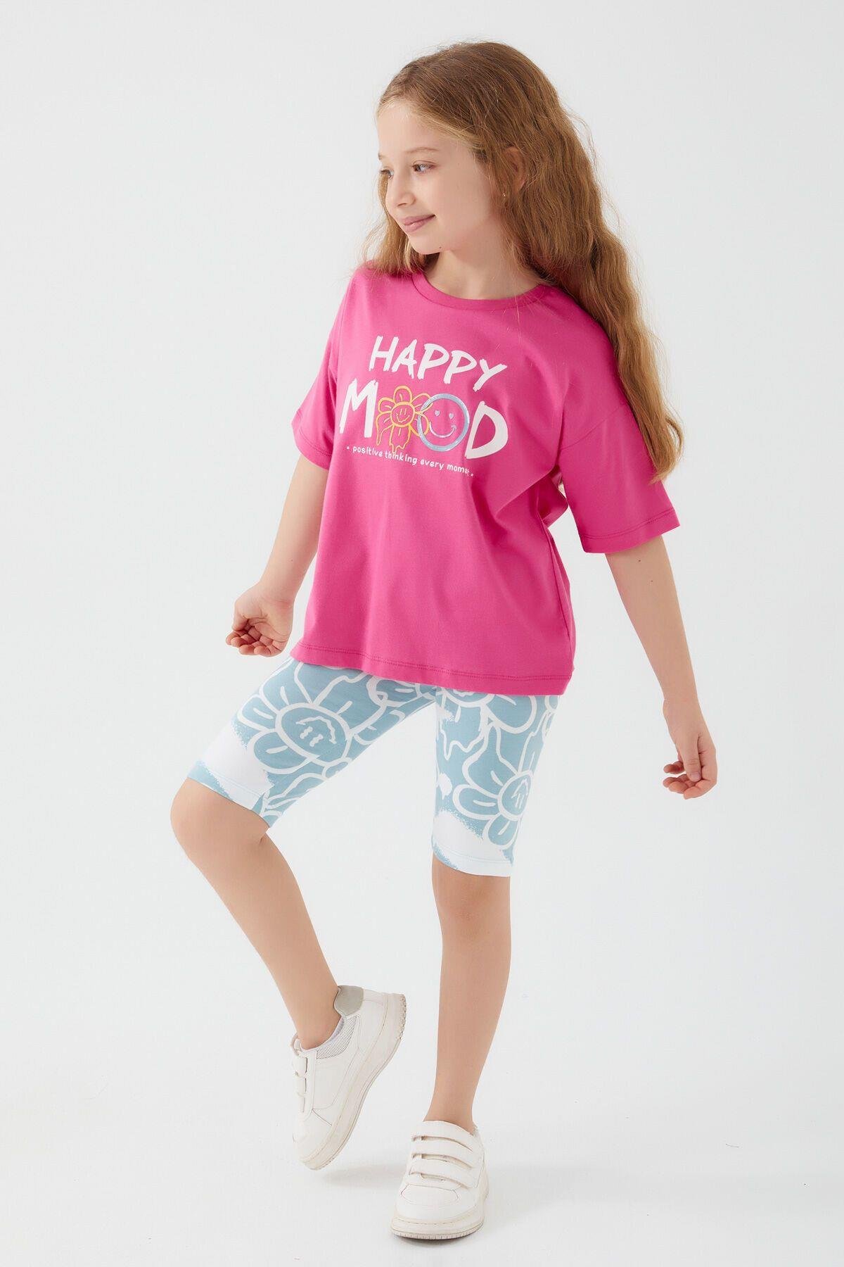 Rolypoly Summer Krem Kız Çocuk Bermuda Takım