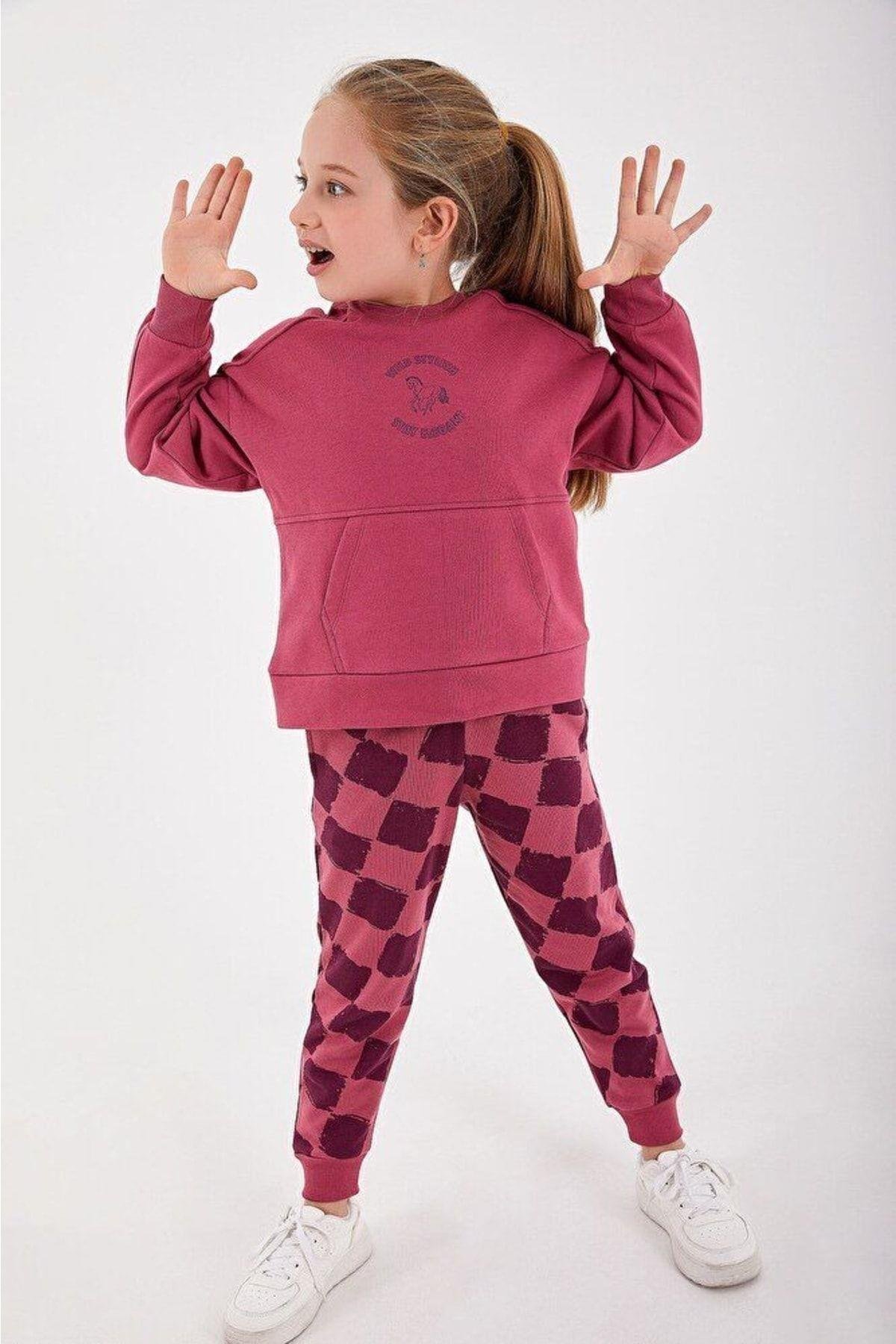Rolypoly Wild Stylish Camel Kız Çocuk Eşofman Takım