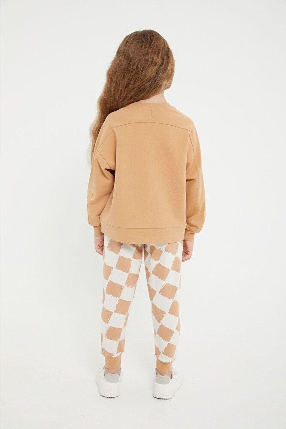 Rolypoly Wild Stylish Camel Kız Çocuk Eşofman Takım