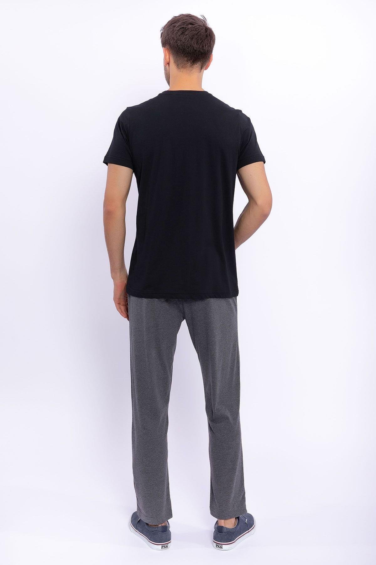 Run On The Wild Side Siyah Erkek Slim Fit Takım