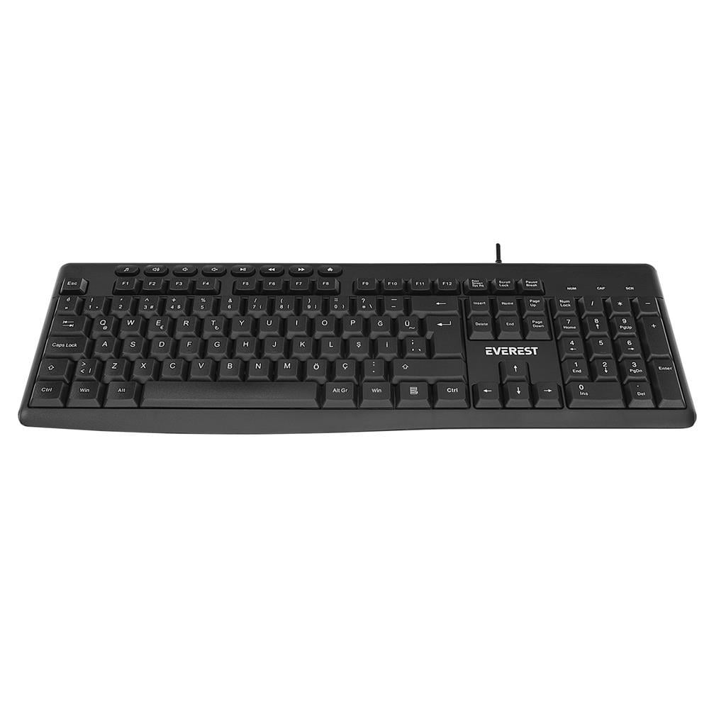 Everest KB-619 Siyah-Gri USB 2 Metre Bakır Kablolu Q Multimedia Klavye