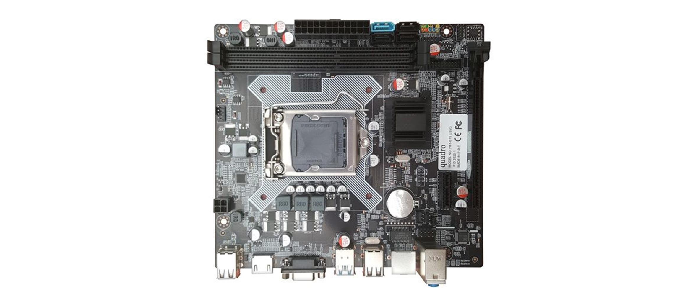 Quadro H61 H61-SF75 Ddr3 Glan O-B Vga Usb 3.0 16X Anakart