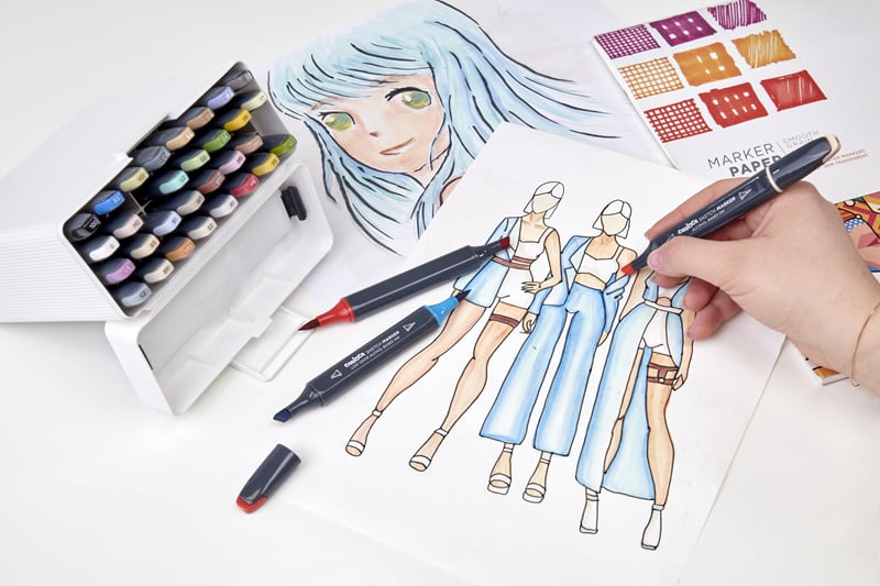 CARİOCA PLUS SKETCH MARKER ÇİFT TARAFLI ÇİZİM KALEMİ 32 RENK
