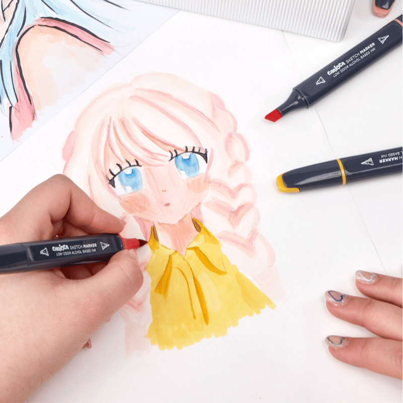 CARİOCA PLUS SKETCH MARKER ÇİFT TARAFLI ÇİZİM KALEMİ 10 RENK