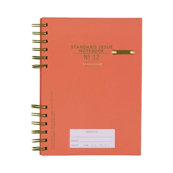 DesignWorks Ink Standart Issue A5 Telli Defter - Army Green & Chili