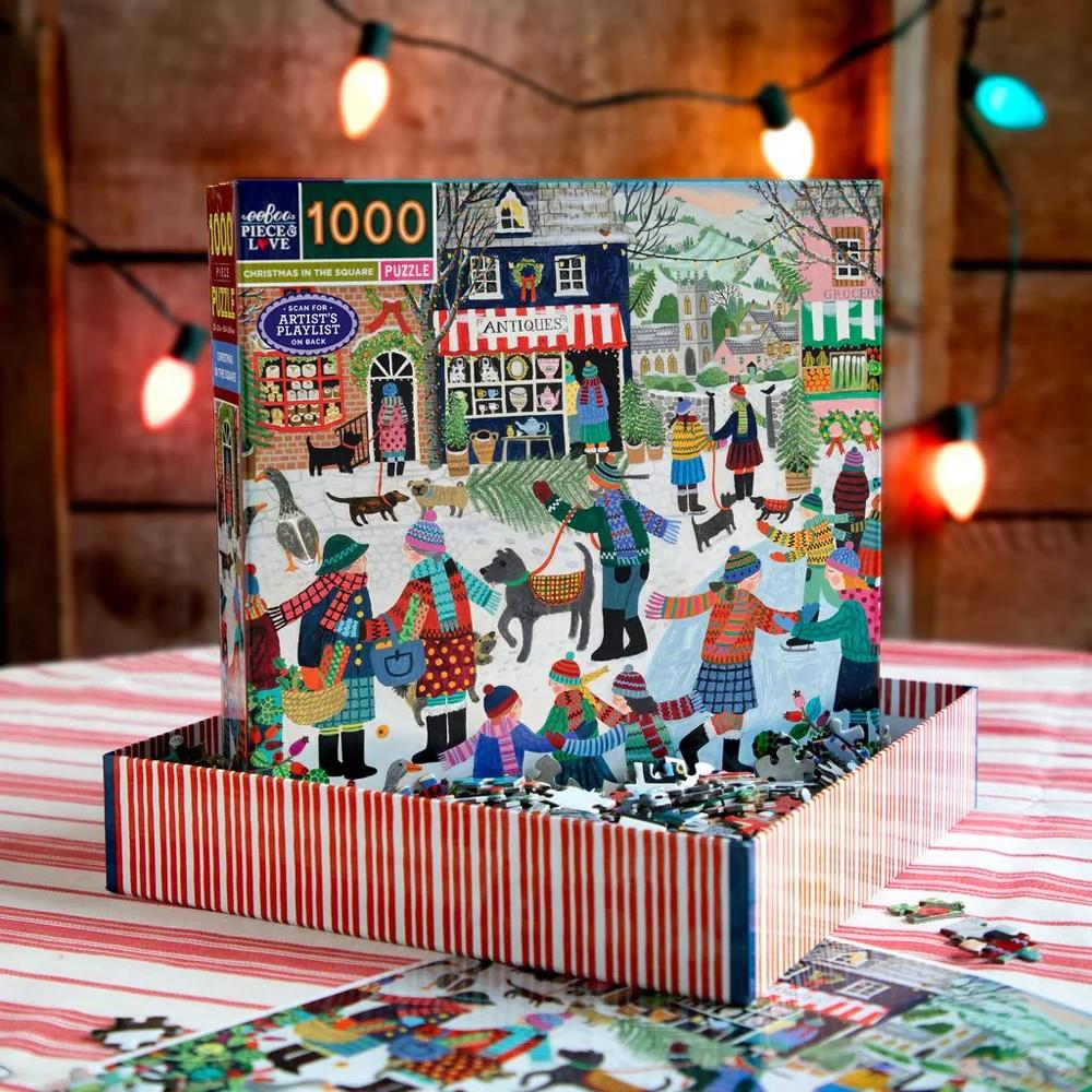 Eeboo 1000 Parça Yapboz - Christmas in the Square