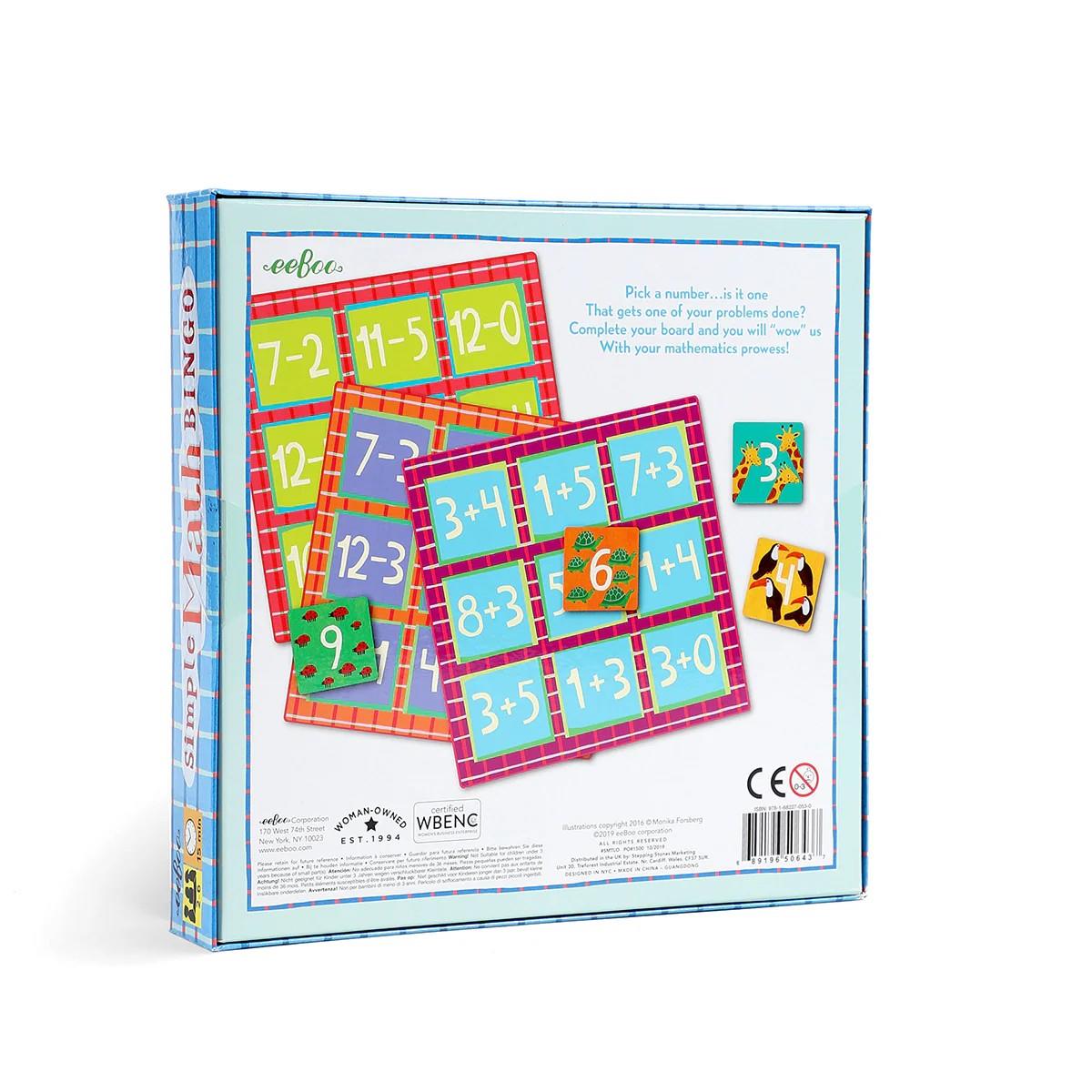 Eeboo Simple Math Bingo