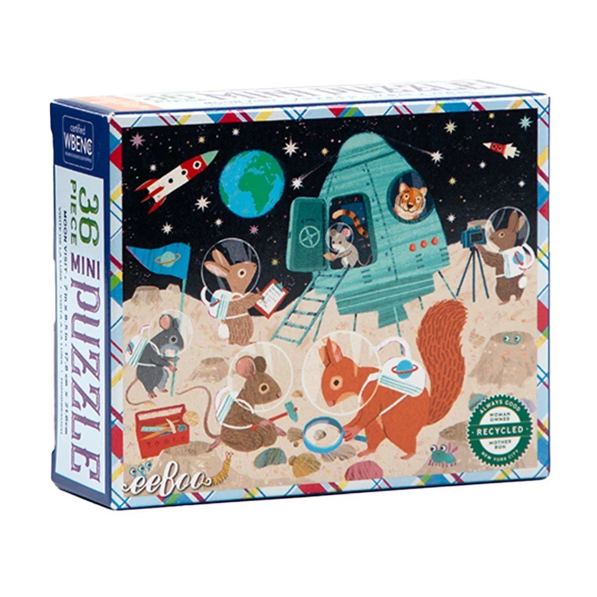 Eeboo Victoria Mini Yapboz 36 Parça - Moon Visit