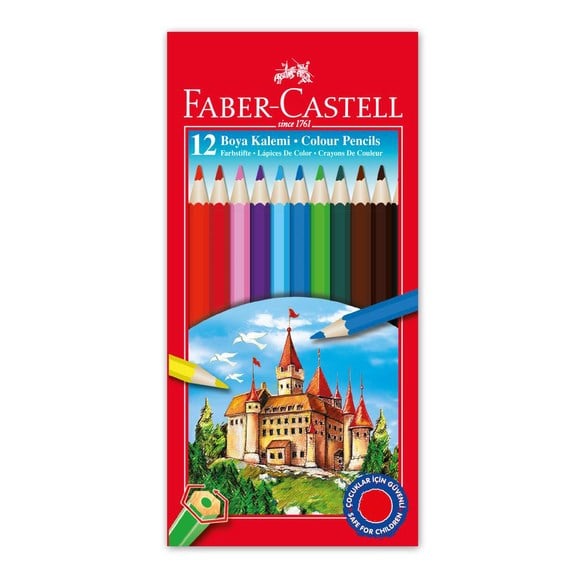 Faber-Castell Tam Boy Karton Boya Kalemi 12'li
