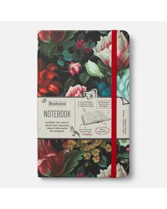 IF Bookaroo A5 Notebook Journal Çizgili Defter -Dark Floral