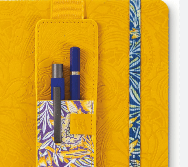 If Bookaroo Pen Pouch Sarı Çiçekli Lastikli Kalemlik