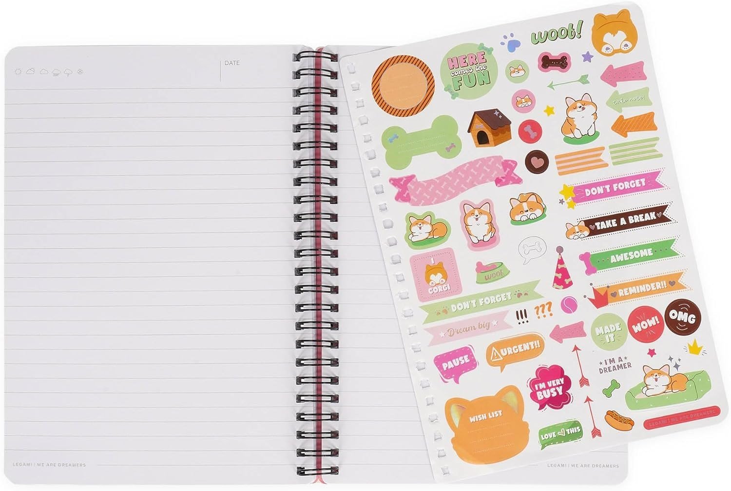 Legami Ajanda Spiral Çizgili Defter 