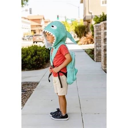 Morikukko Kids Shark Çıkabilir Kapüşonlu Çocuk Sırt Çantası