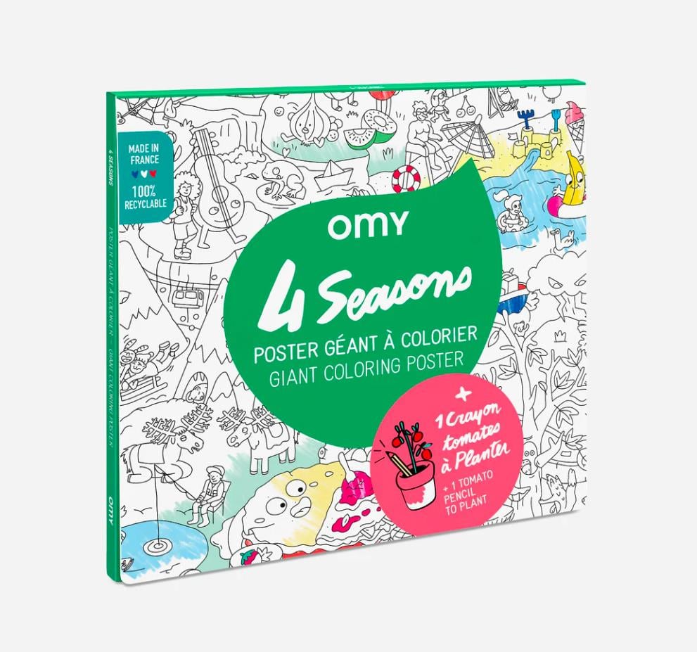 OMY Coloring Poster - 4 Seasons & Planting Pencil