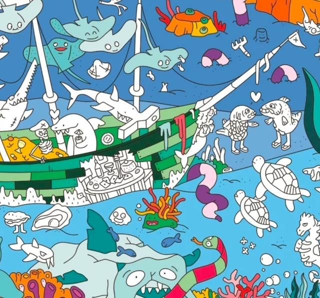 OMY Coloring Poster - Ocean