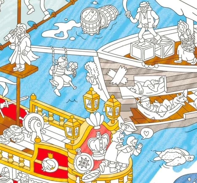 OMY Coloring Poster - Pirates