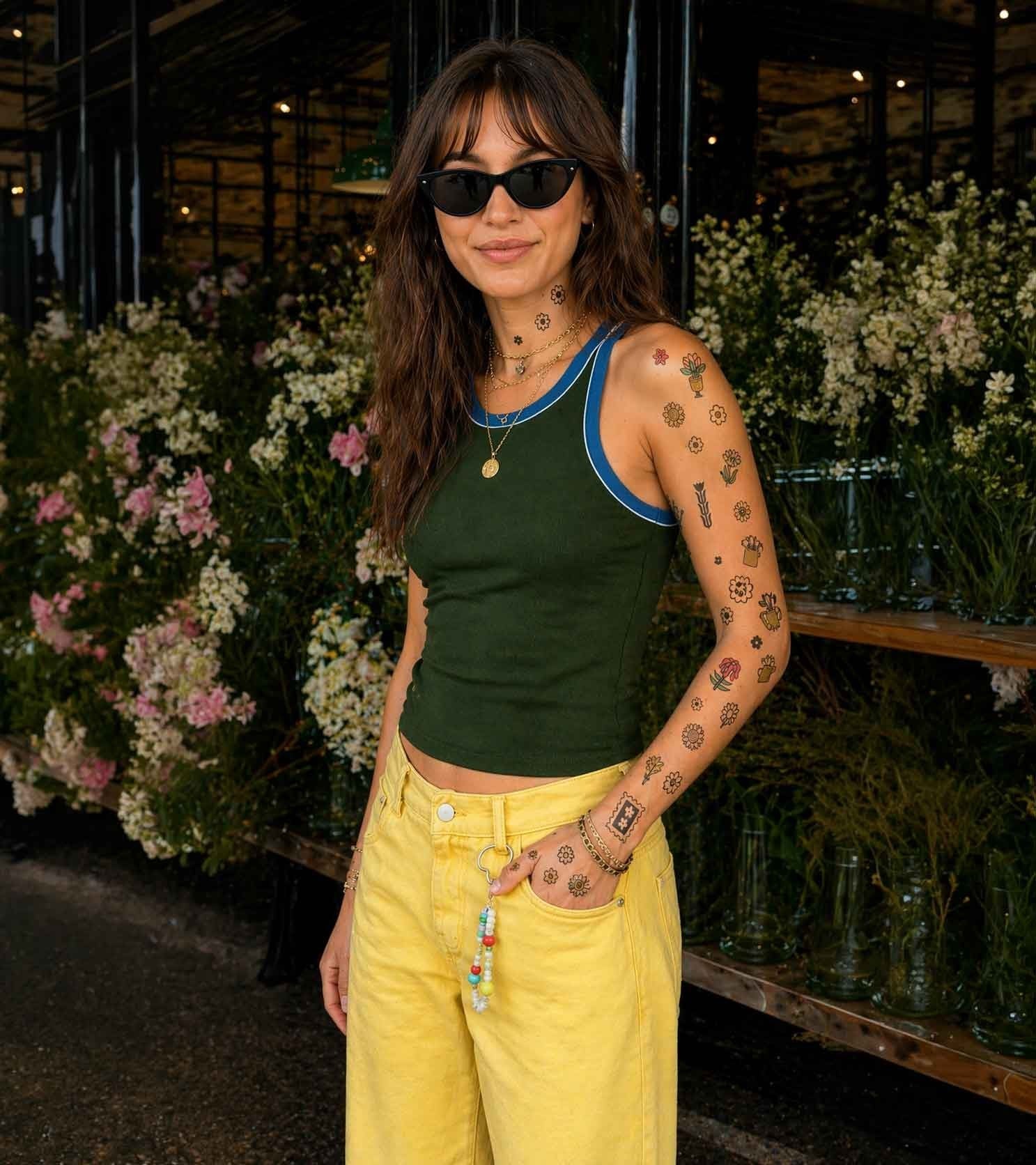 OMY Flash Tattoos Geçici Dövme - Flower Pop