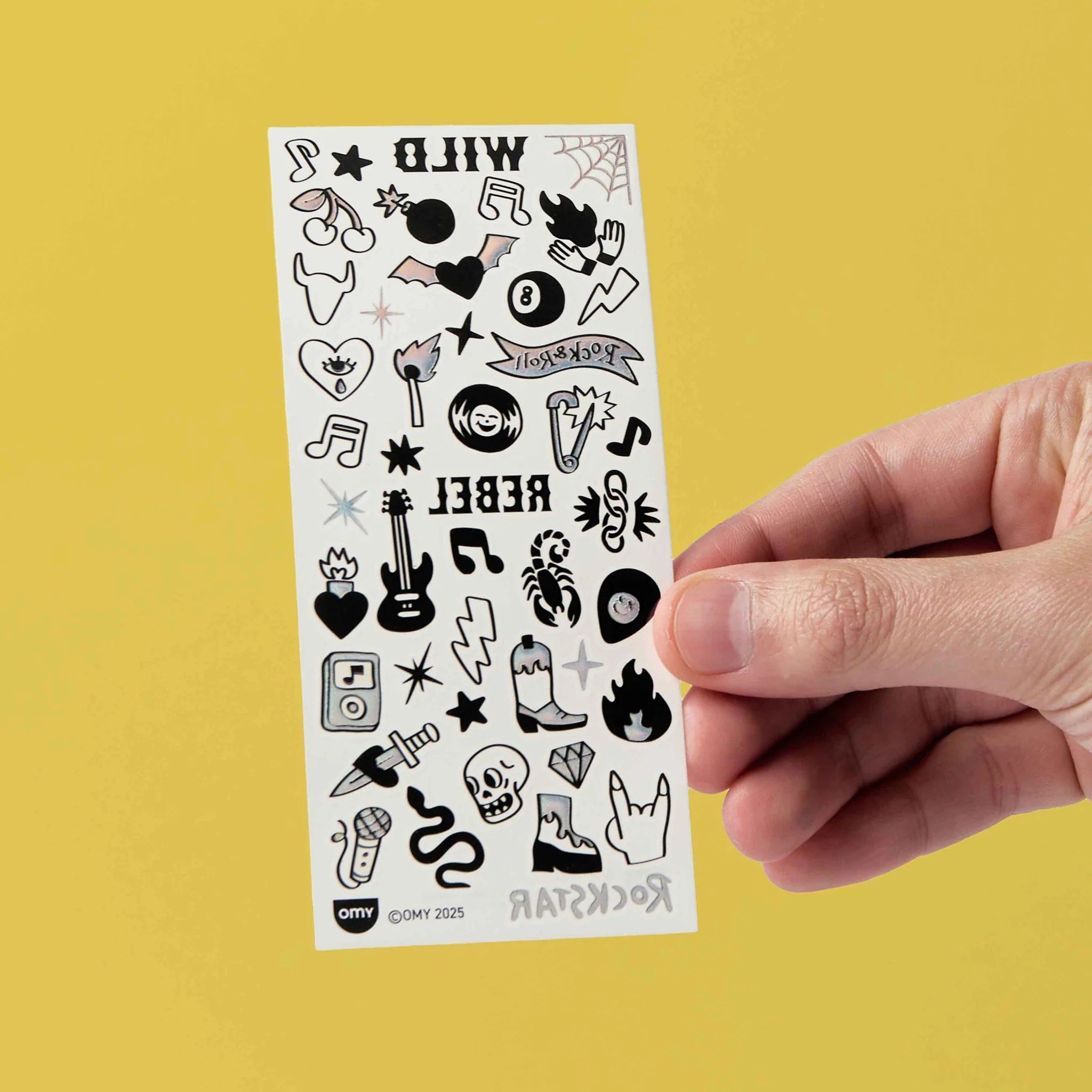 OMY Flash Tattoos Geçici Dövme - Wild Rebel