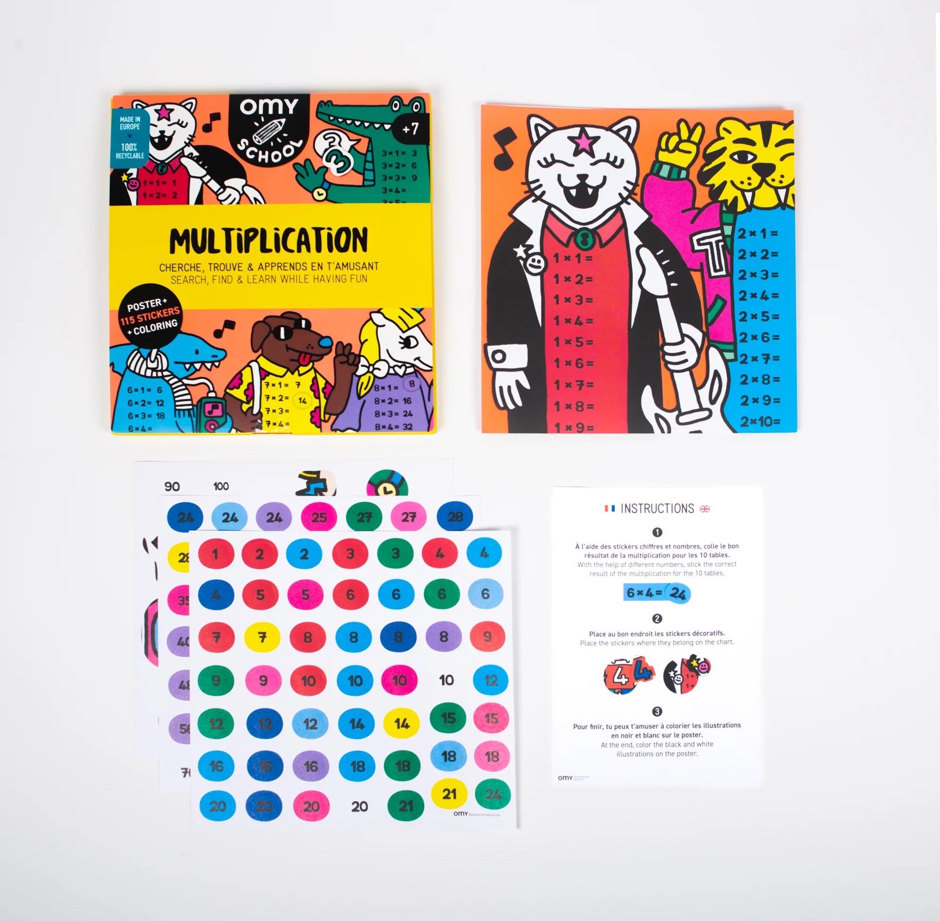 OMY School Öğretici Poster - Multiplication