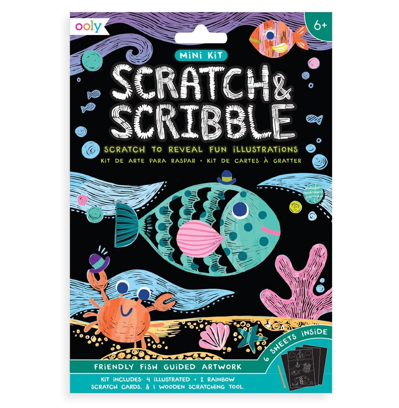 Ooly Mini Scratch & Scribble - Friendly Fish