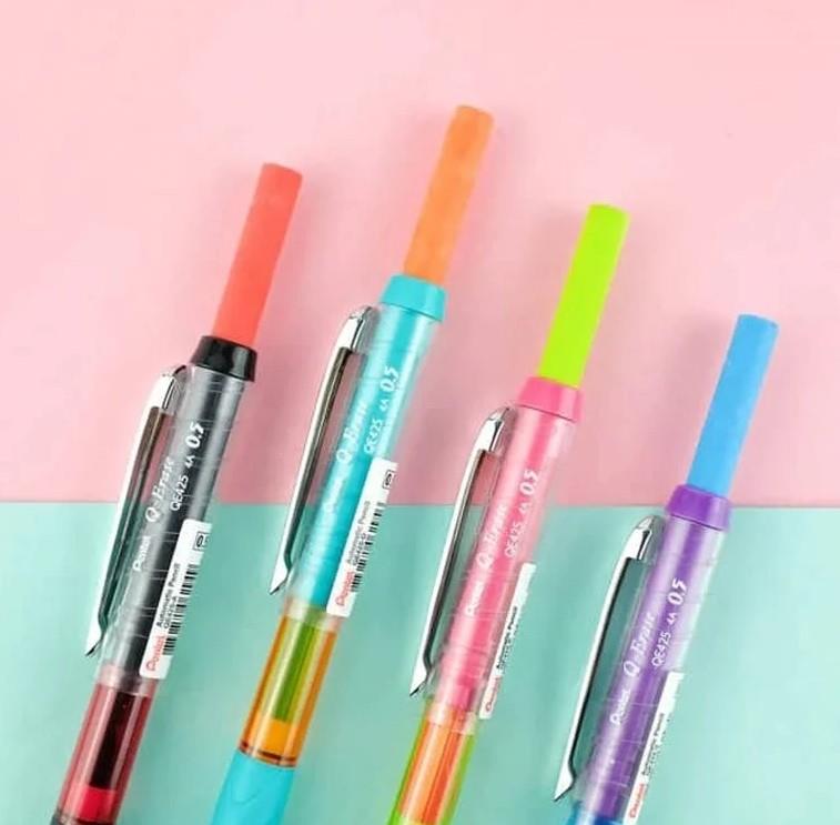 Pentel 0.7 mm Metal Klipsli Büyük Boy Silgili Versatil TURKUAZ